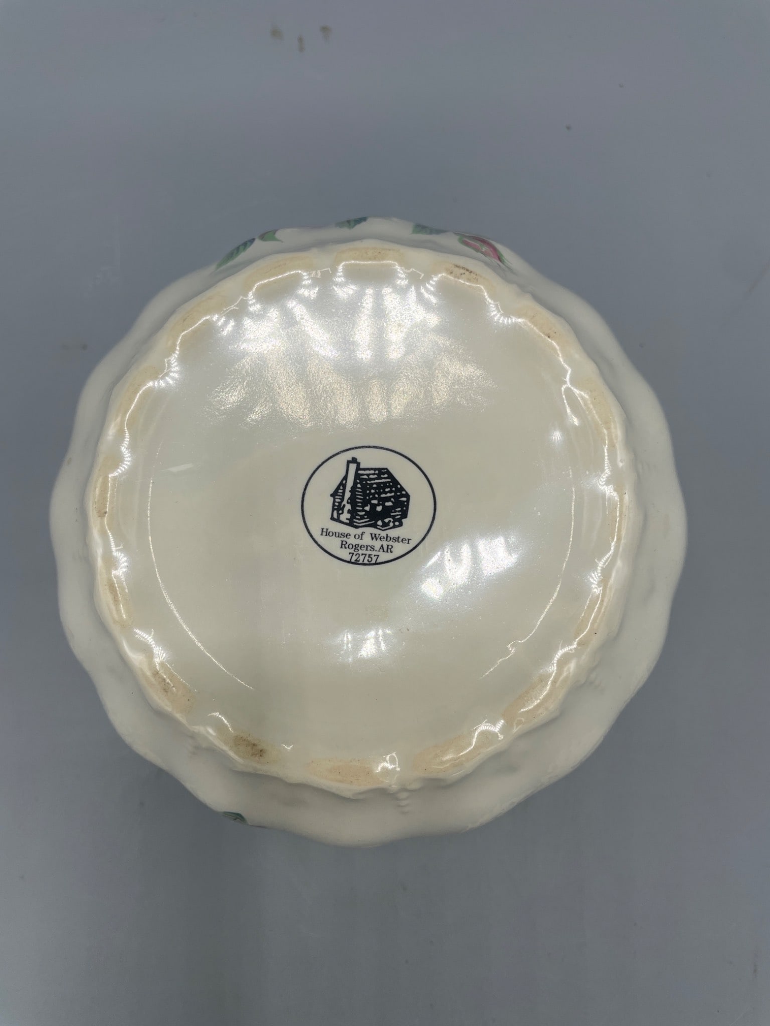 House Of Webster, Rogers, AR Floral Ceramic Bowl With Gold Trim - 4