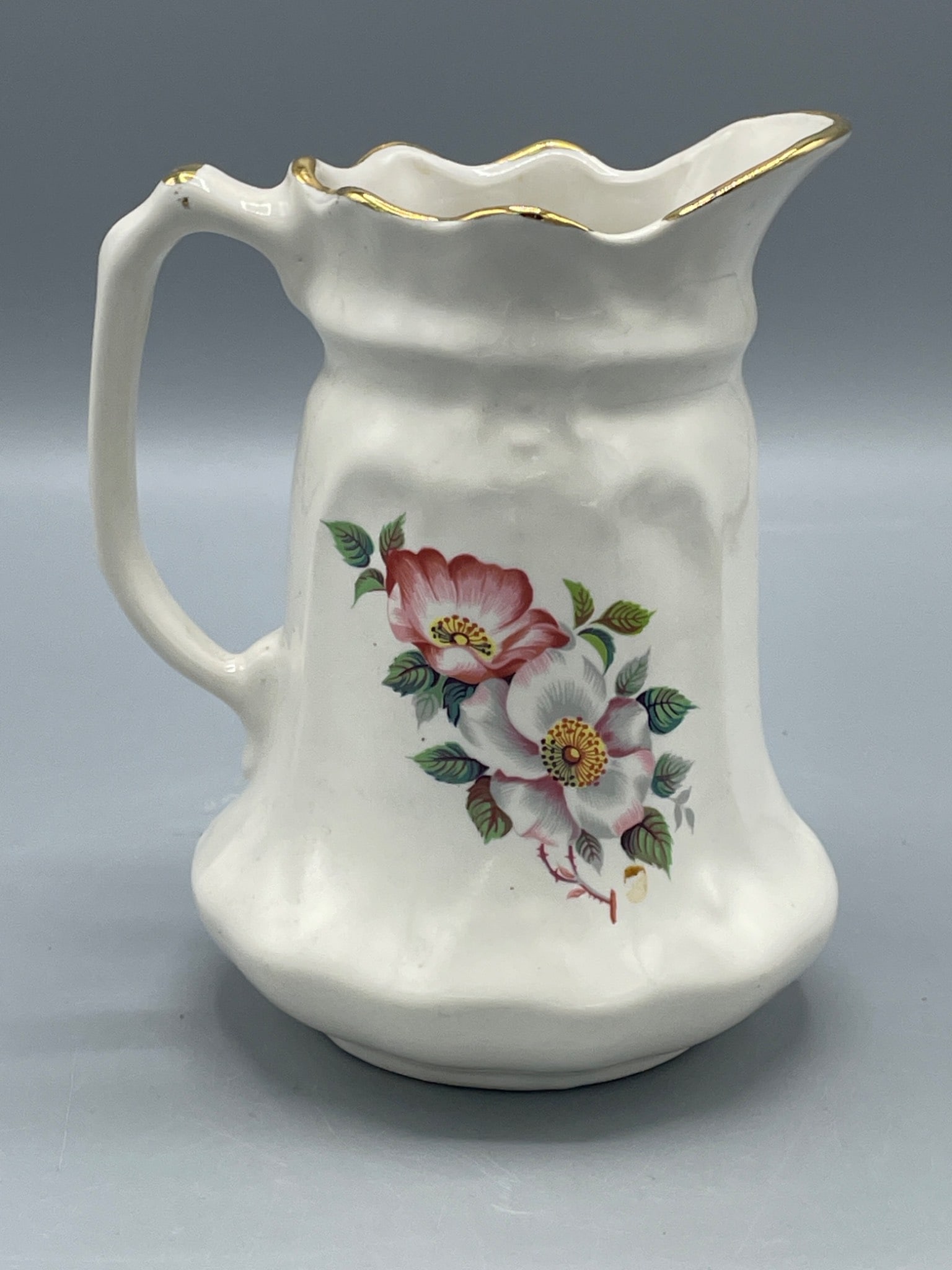 House Of Webster Ceramic Pitcher With Floral Motif, 8 Inches - 2