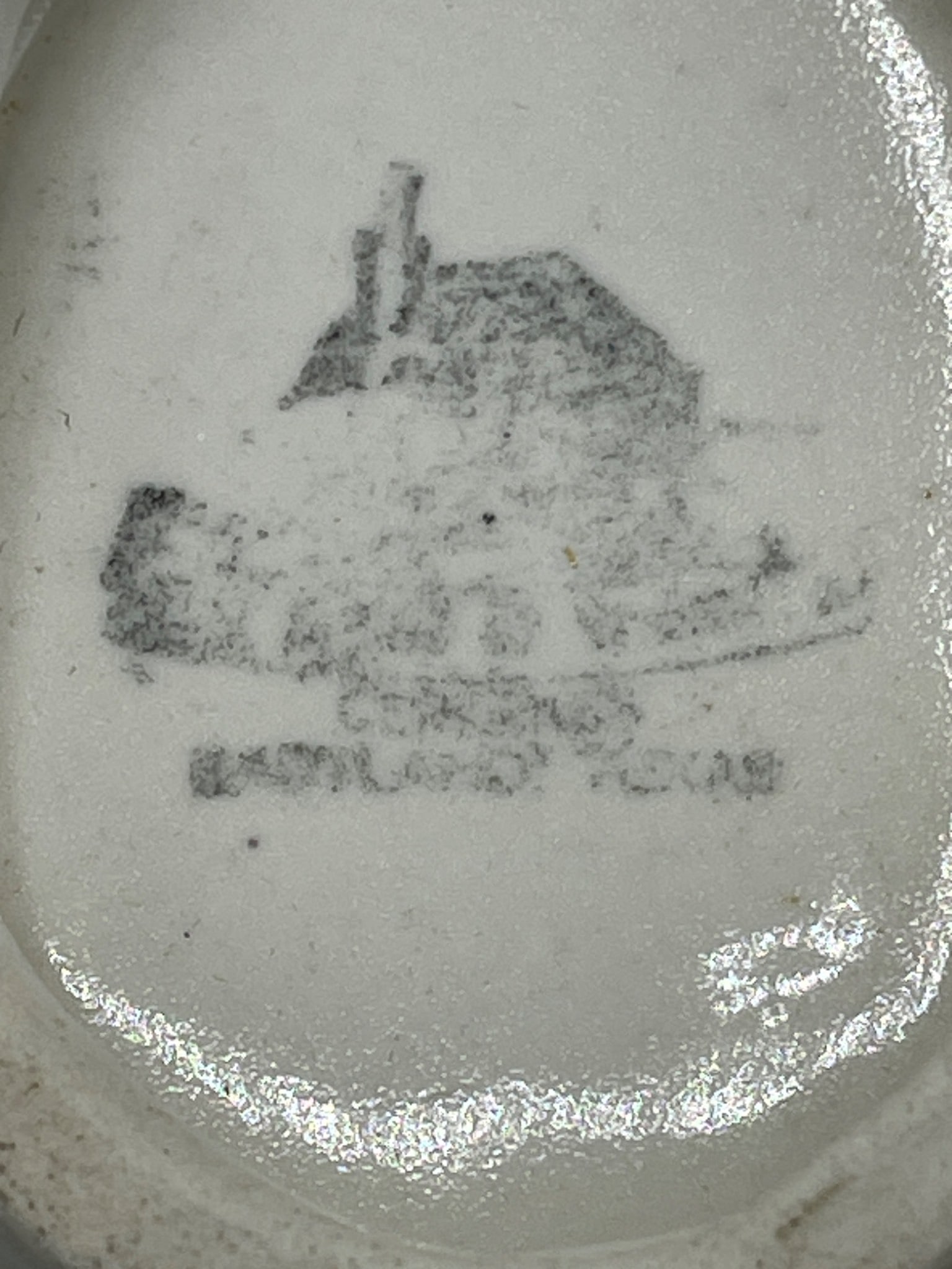 Porcelain Double Serving Dish with Floral Pattern and Handle - 5