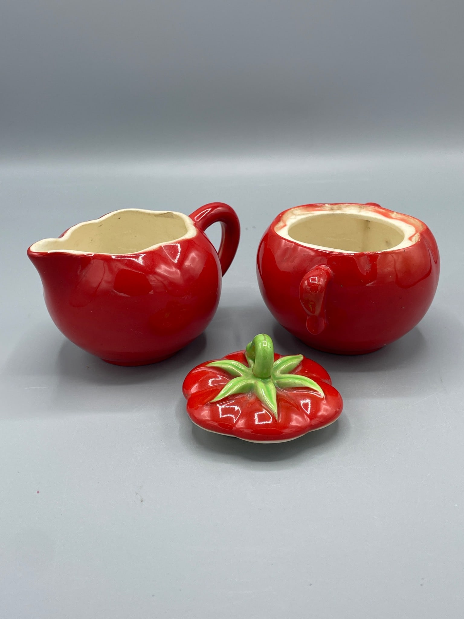 The Pantry Parade Tomato-Themed Creamer and Sugar Bowl Set - 2