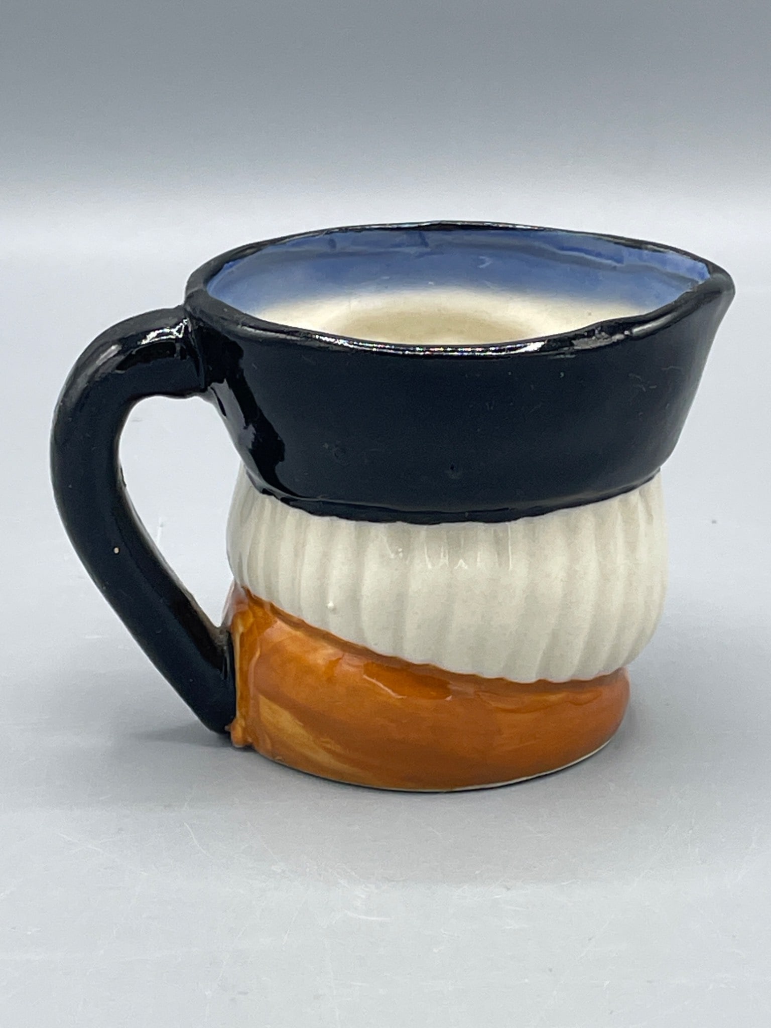 Ceramic Cream Pitcher With Hand-Painted Character Design, Marked 'Japan' - 2