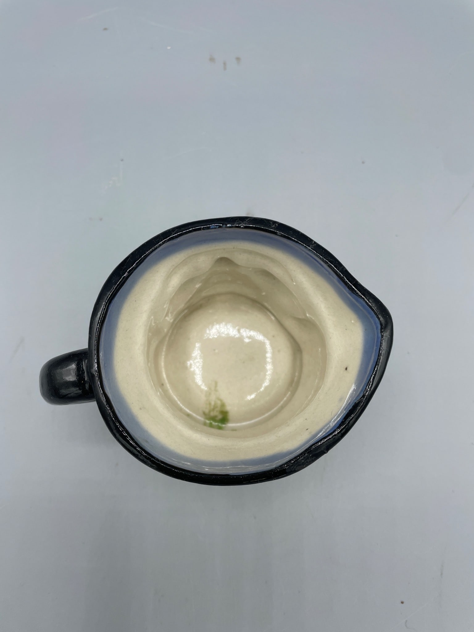 Ceramic Cream Pitcher With Hand-Painted Character Design, Marked 'Japan' - 3