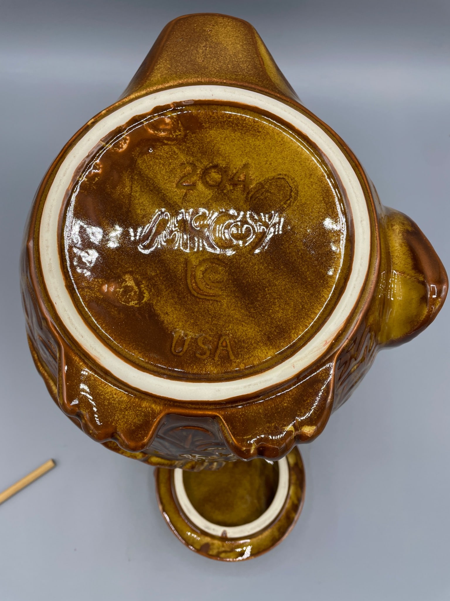 McCoy No. 204 Owl Cookie Jar, USA Manufacture - 6