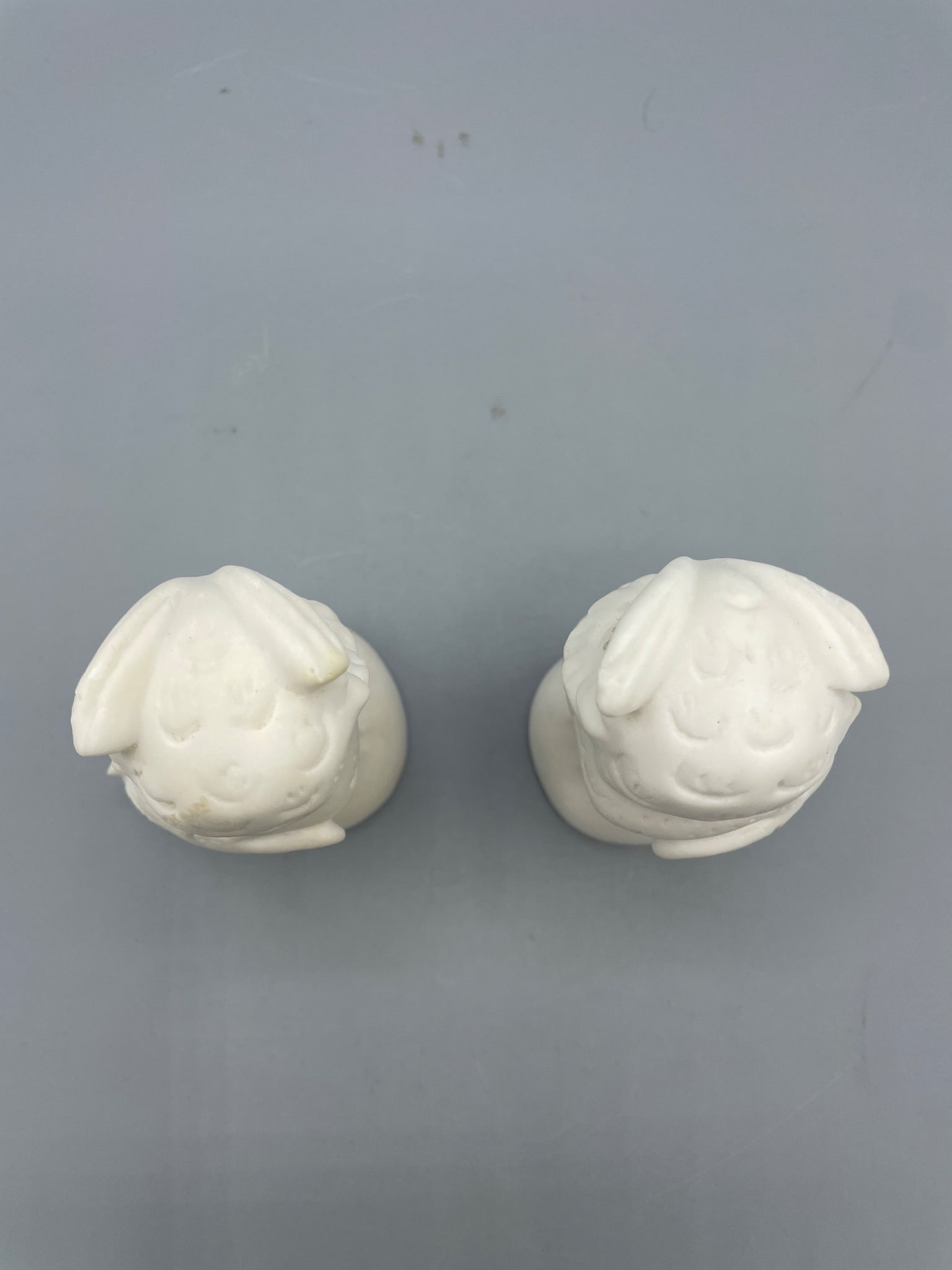 Alabaster Owl Figurines With Yellow Glass Eyes - 3