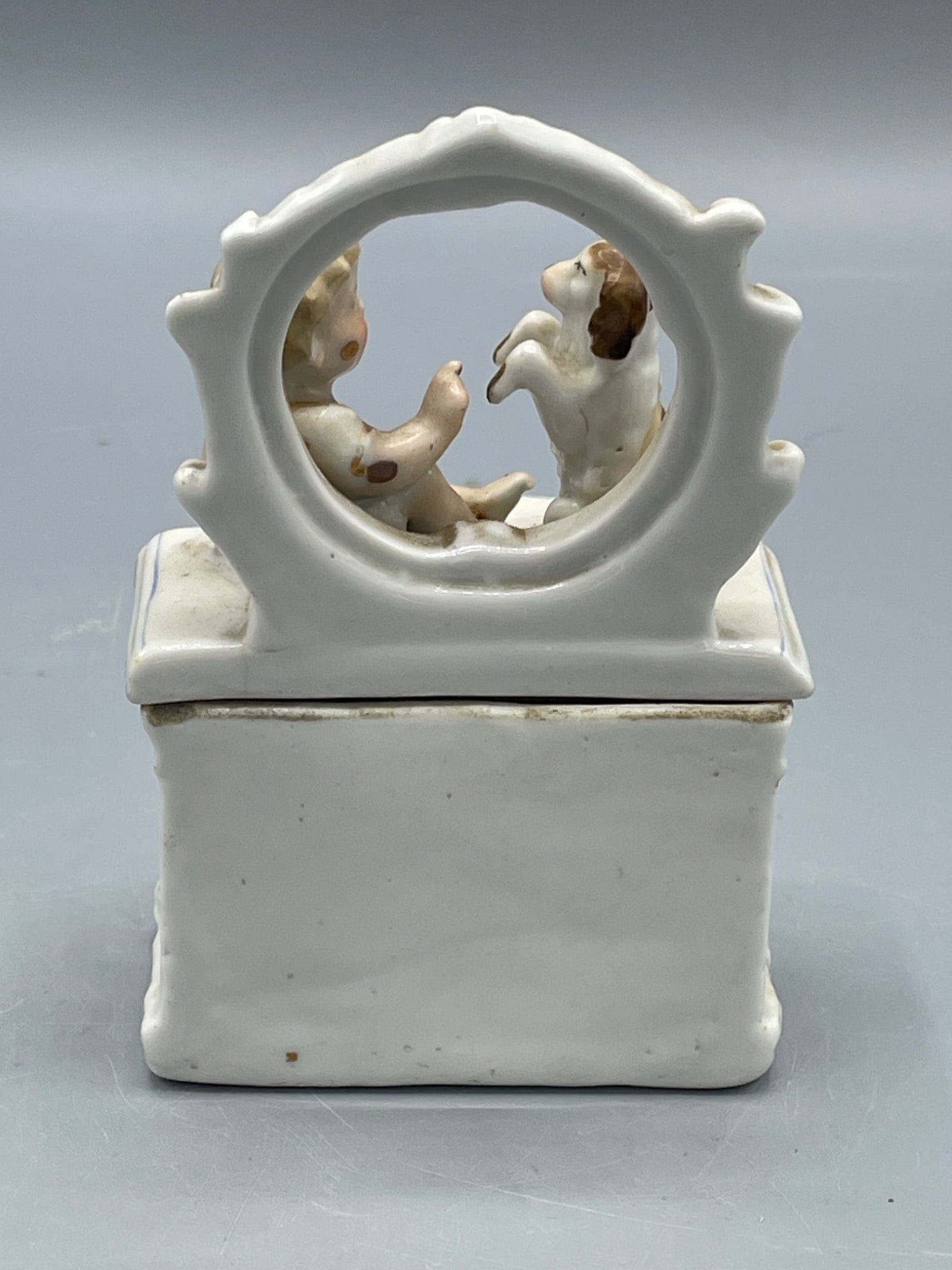 Porcelain Figurine With Boy And Dog, Model 2030, Decorative Container - 2