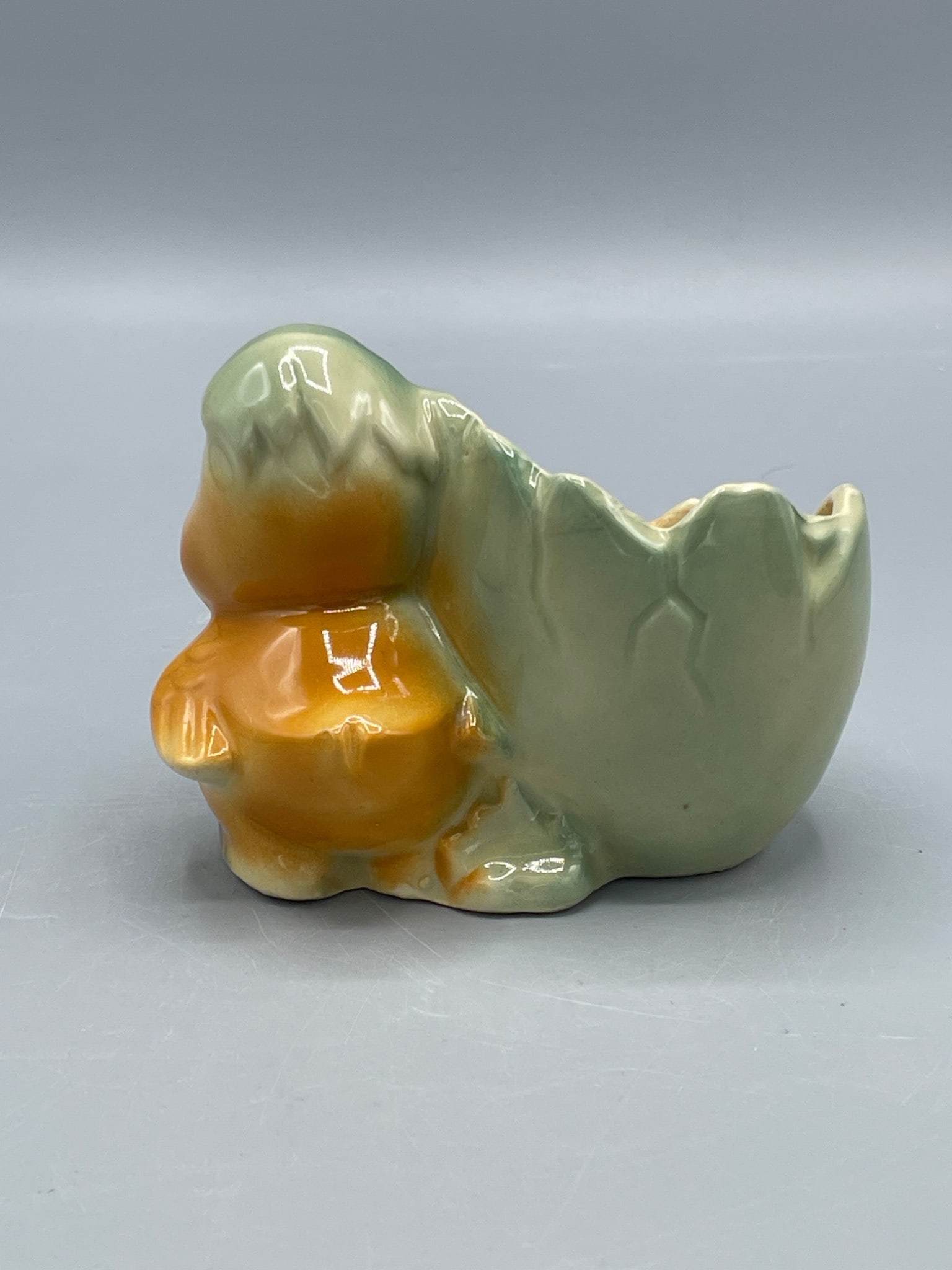 Ceramic Duck and Egg Shaped Holder with Glazed Finish - 2