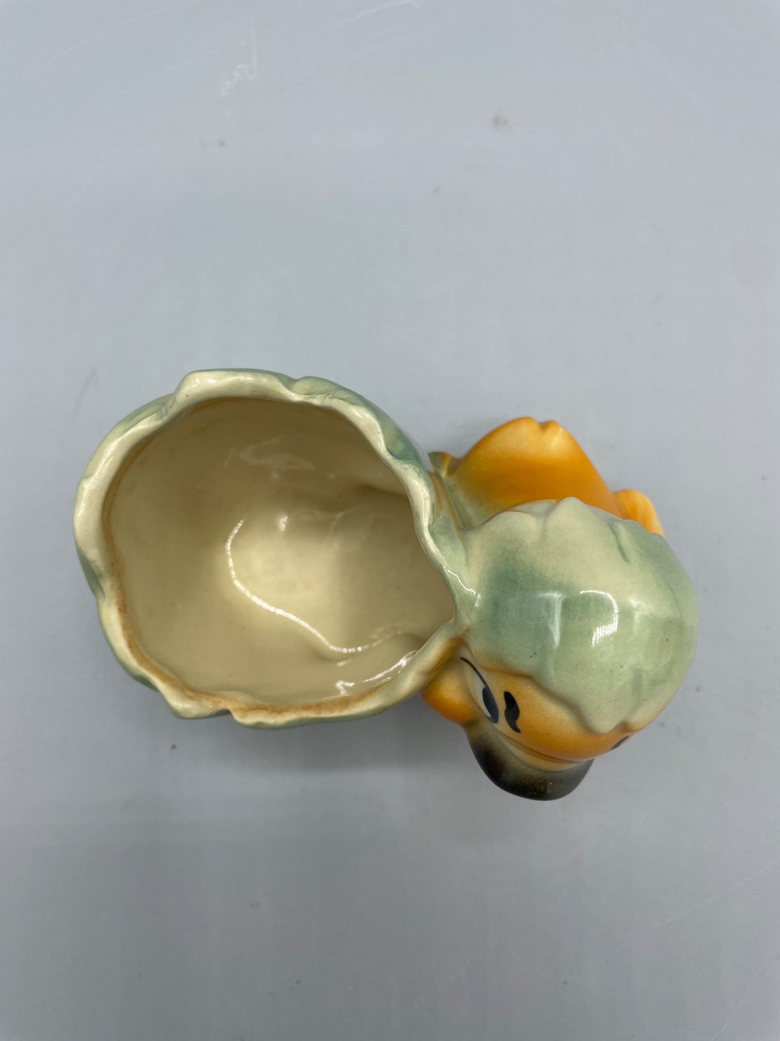 Ceramic Duck and Egg Shaped Holder with Glazed Finish - 3