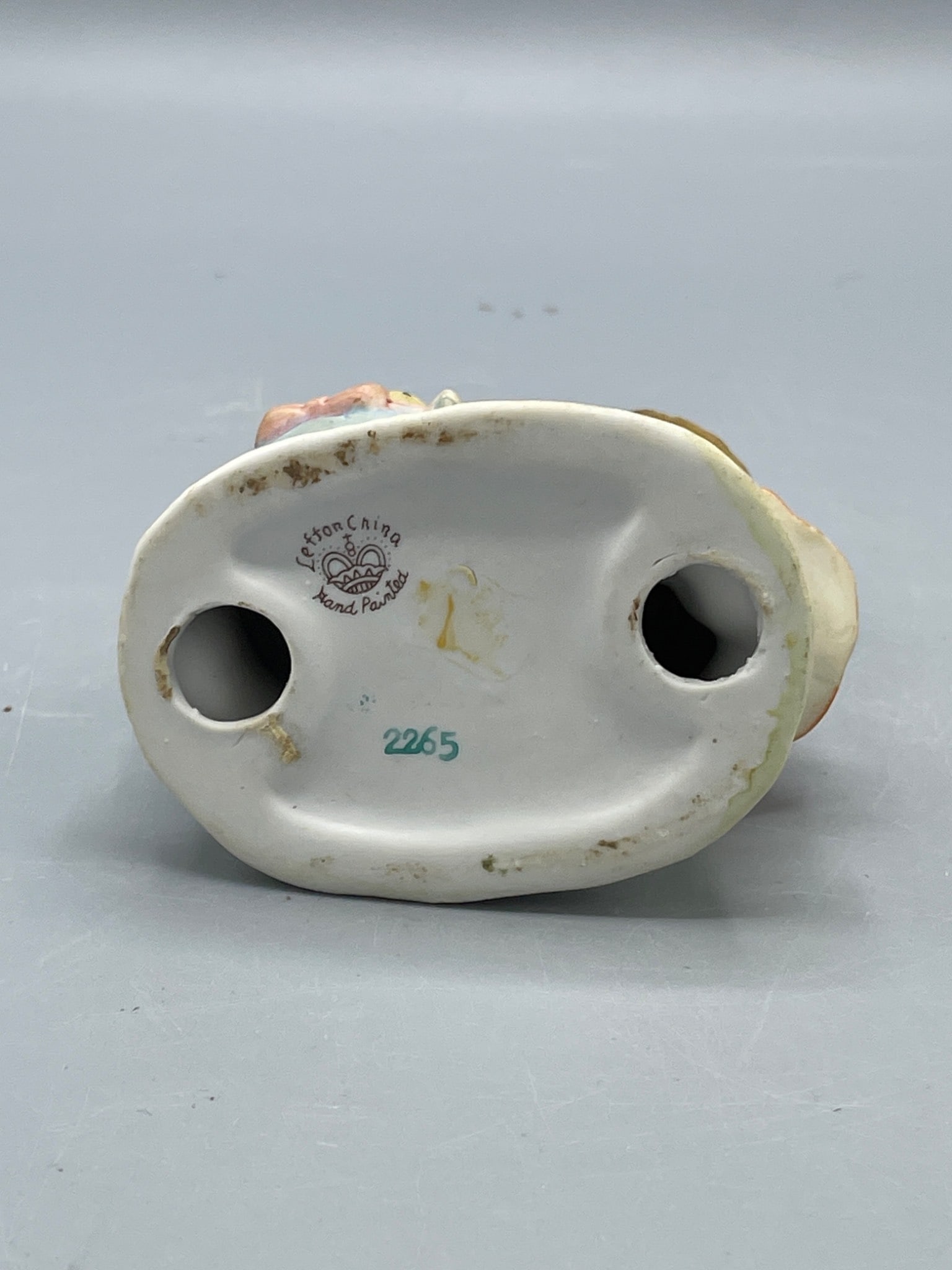 Lefton China #2265 Hand-Painted Figurine of Girl with Baby Carriage - 4