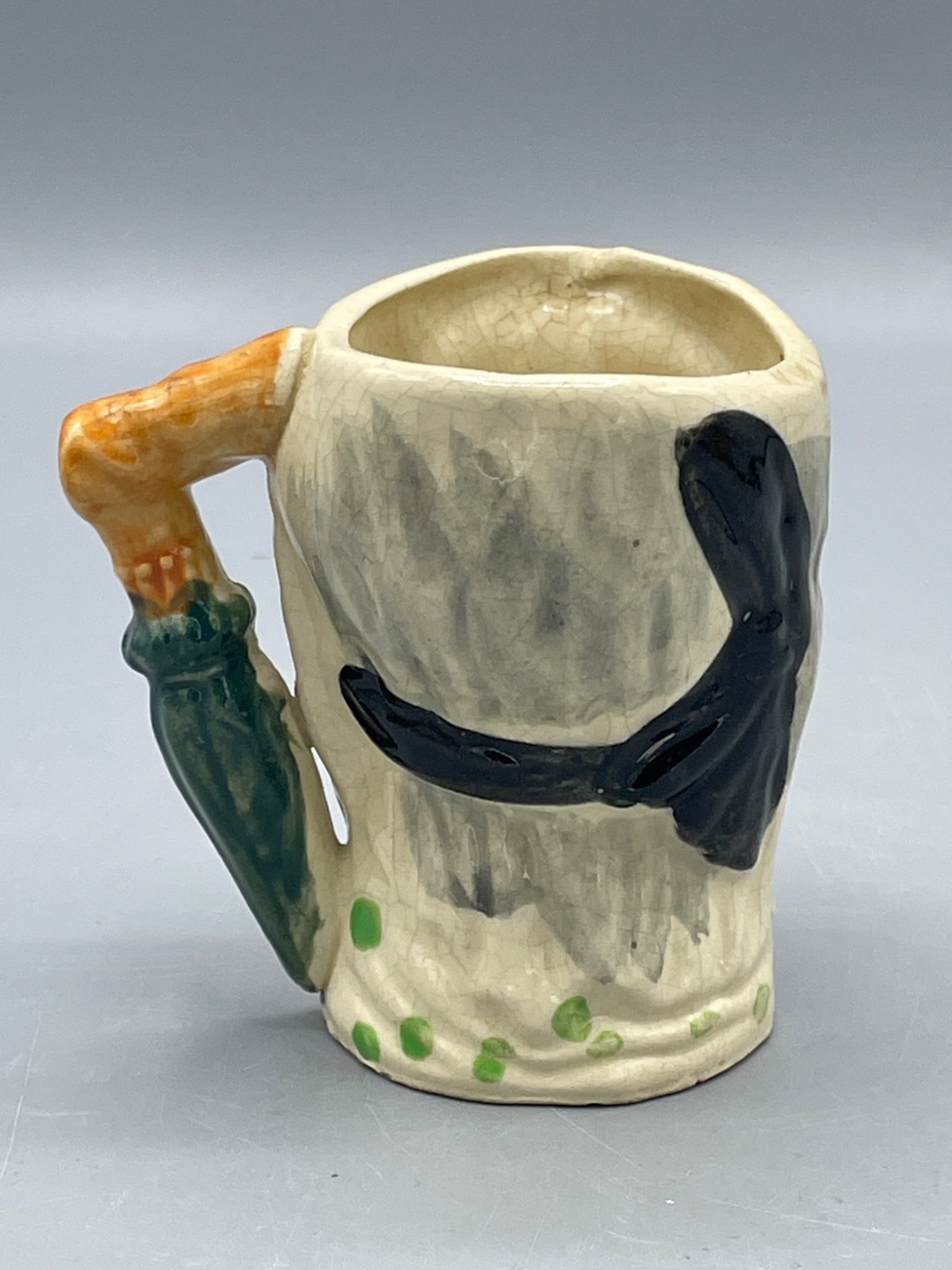 Toby style mug Ceramic Face Mug with Umbrella Handle, Made in Japan - 2