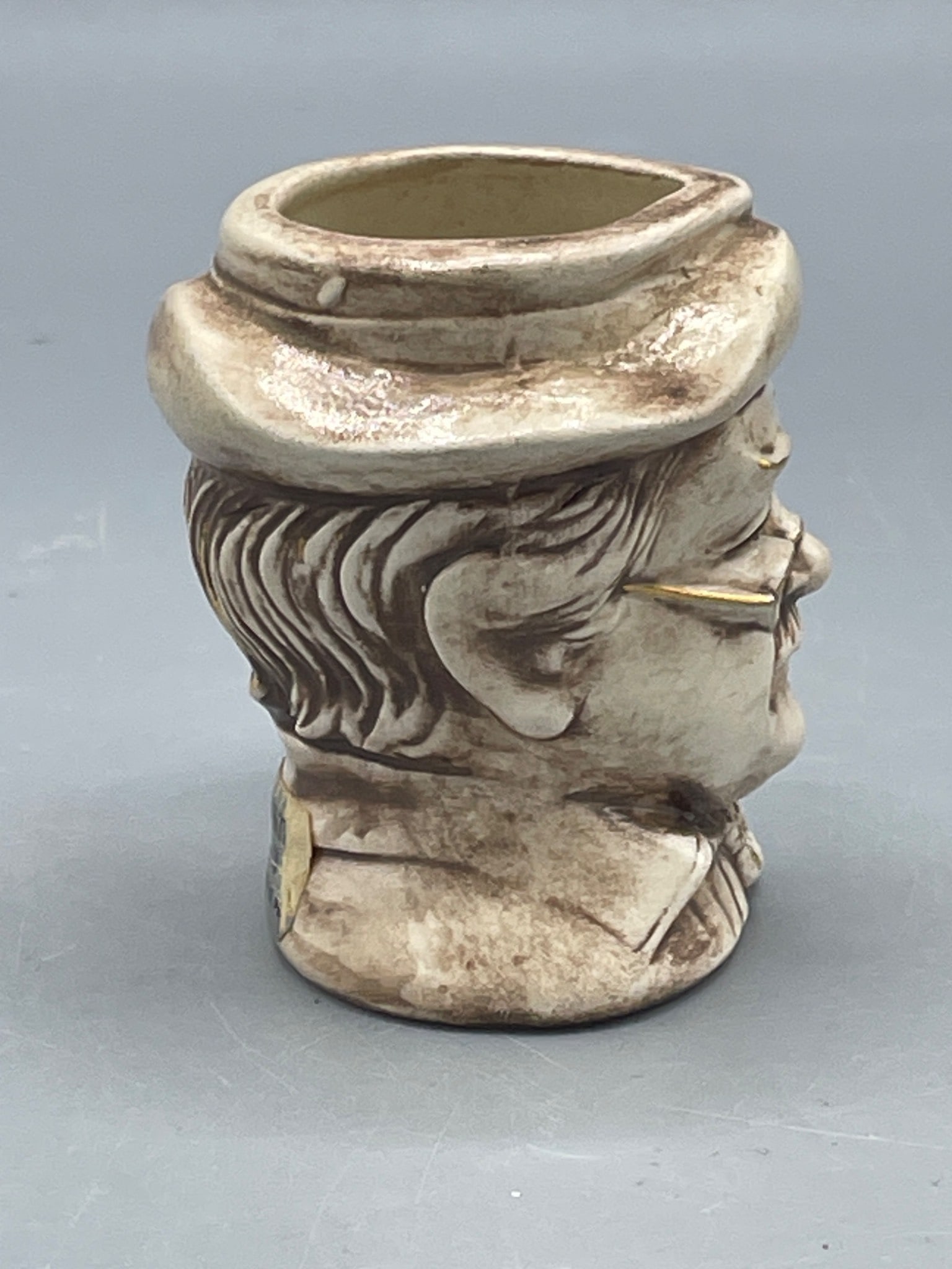 Toby style mug Sally Bush Ceramic Figural Mug With Handle, Signed Base - 2