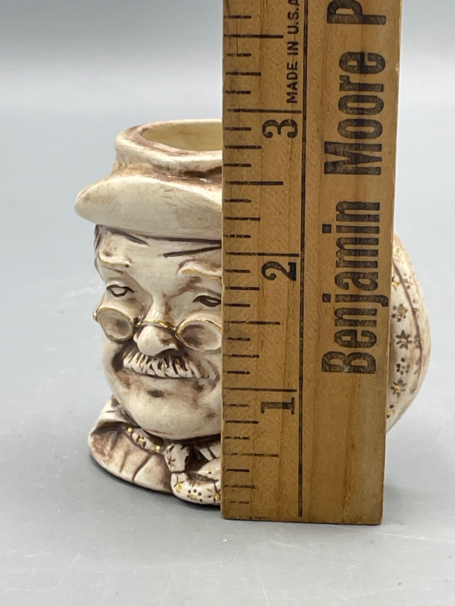Toby style mug Sally Bush Ceramic Figural Mug With Handle, Signed Base - 6
