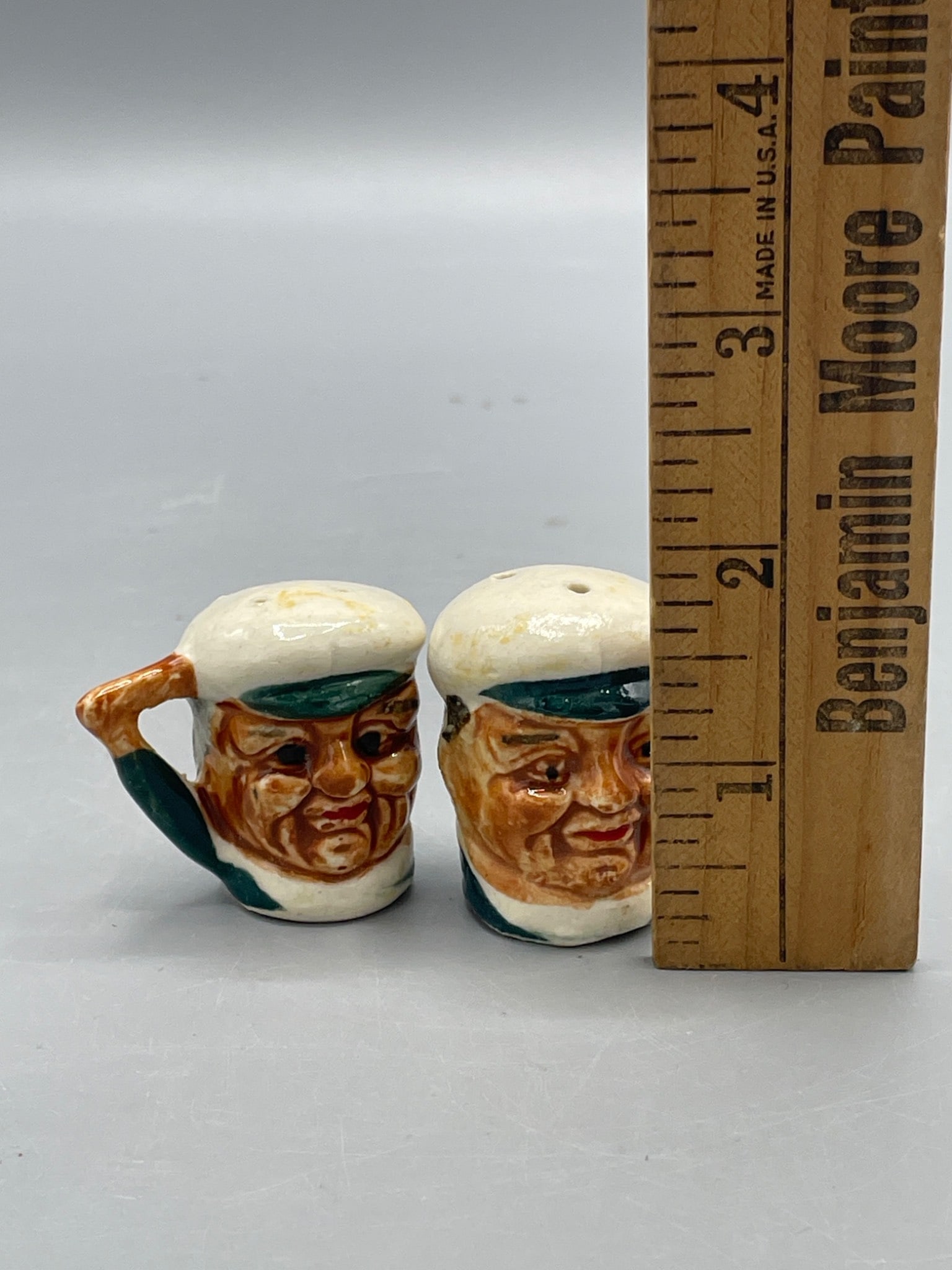 Hand-Painted Ceramic Sailor Salt and Pepper Shakers, Made in Japan - 7
