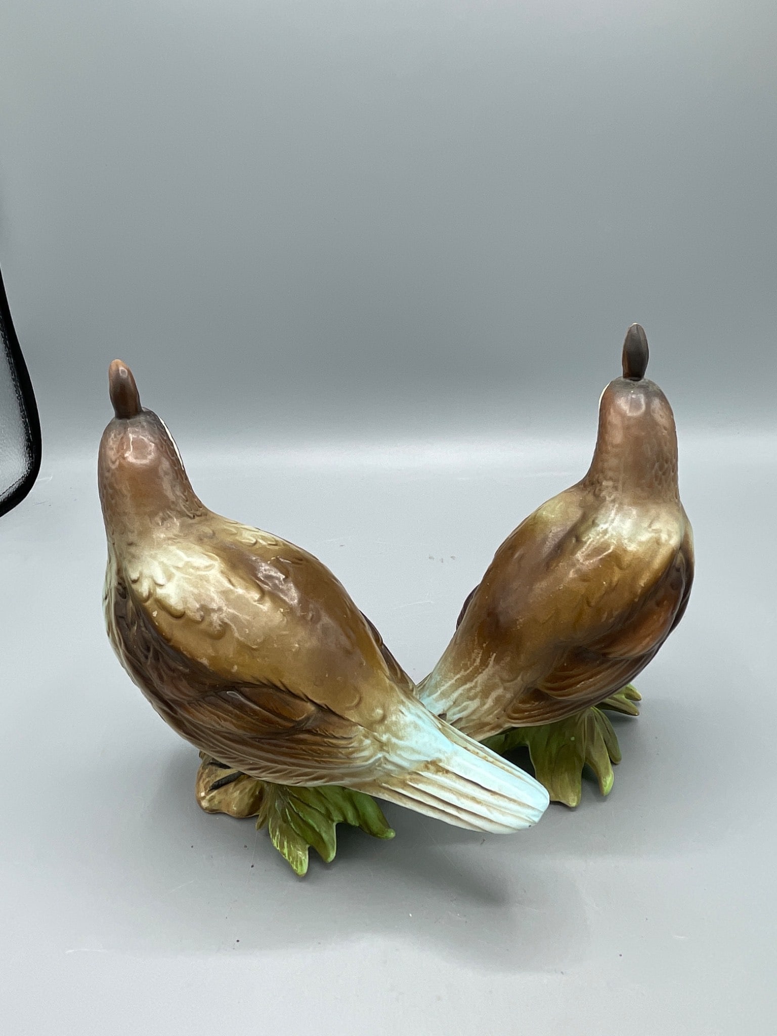 Ceramic Quail Figurines With Painted Detail - 3
