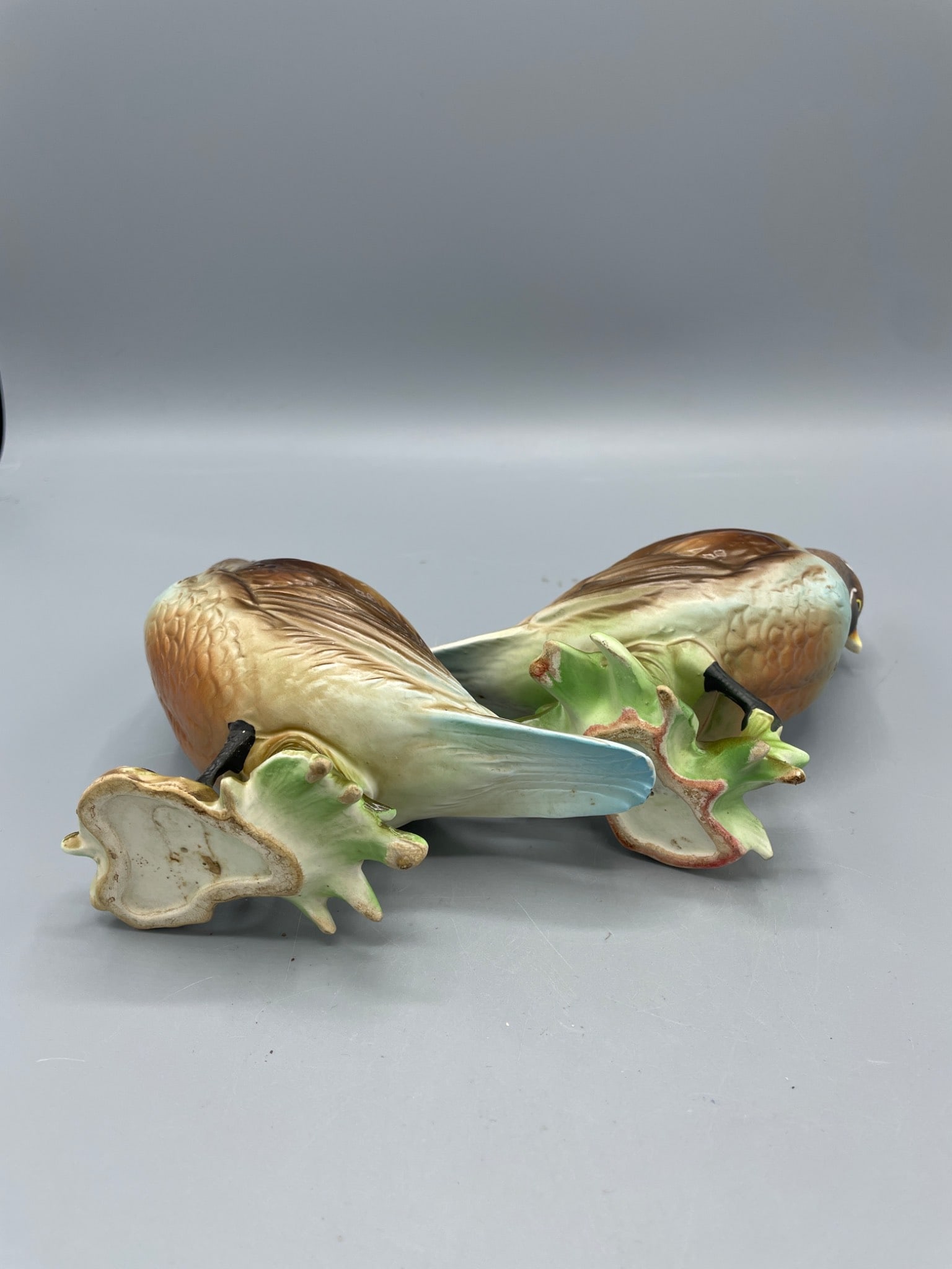 Ceramic Quail Figurines With Painted Detail - 4
