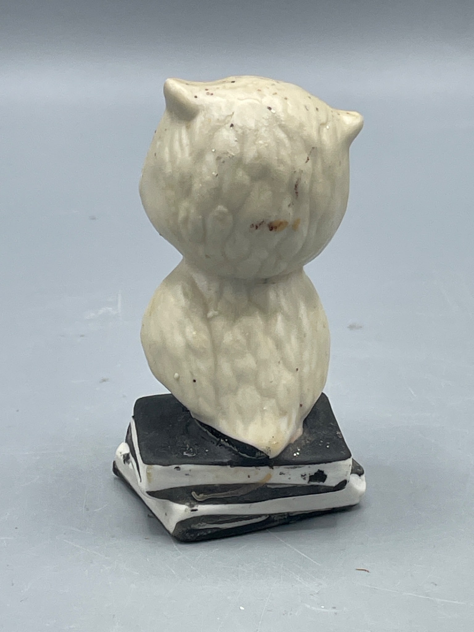 Ceramic Owl Figurine Labeled 'Weather Owl' with Base Opening - 2