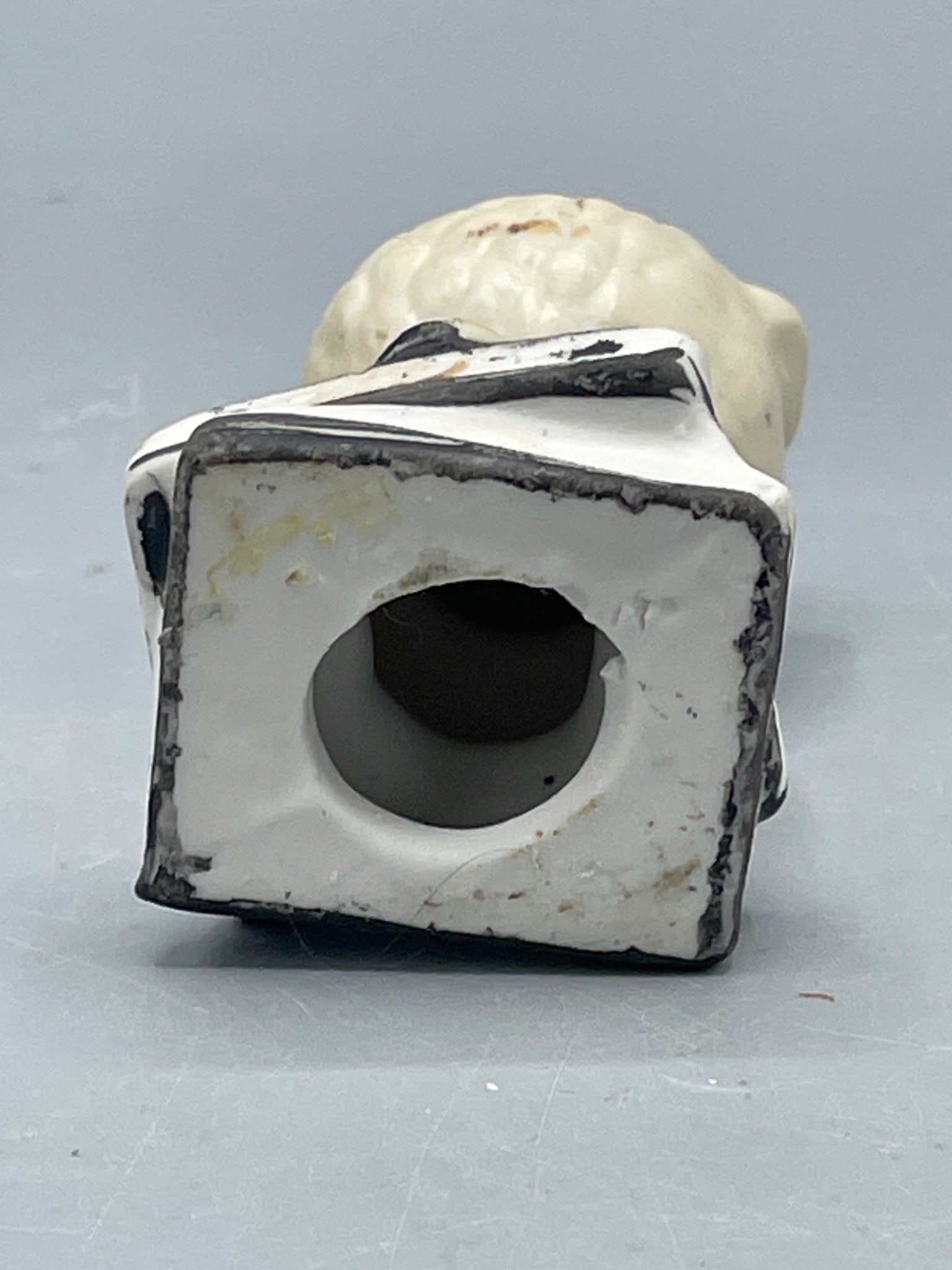 Ceramic Owl Figurine Labeled 'Weather Owl' with Base Opening - 3