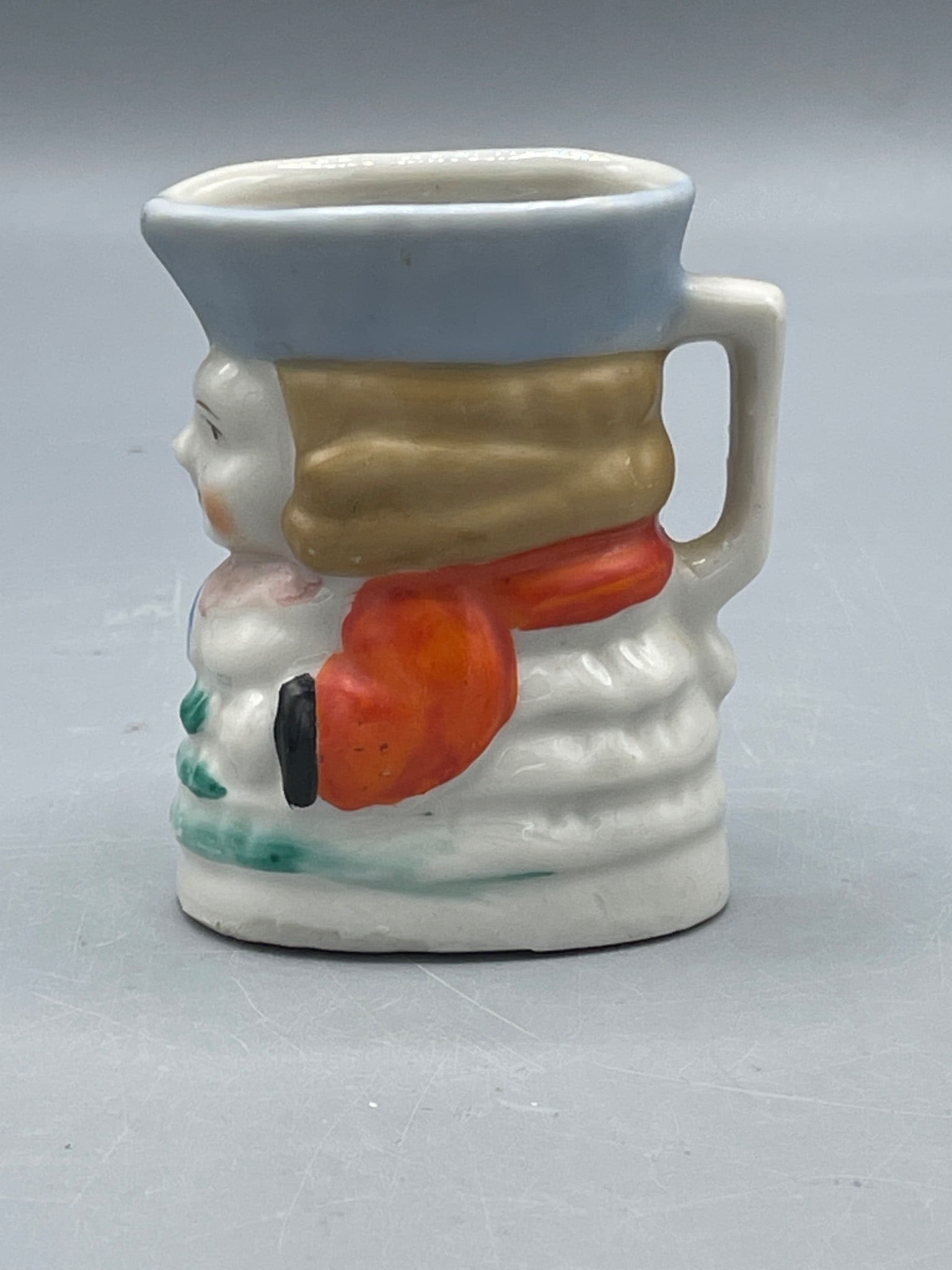 Toby style mug Small Made in Occupied Japan Ceramic Figurine Mug, 2.5 Inches Tall - 2