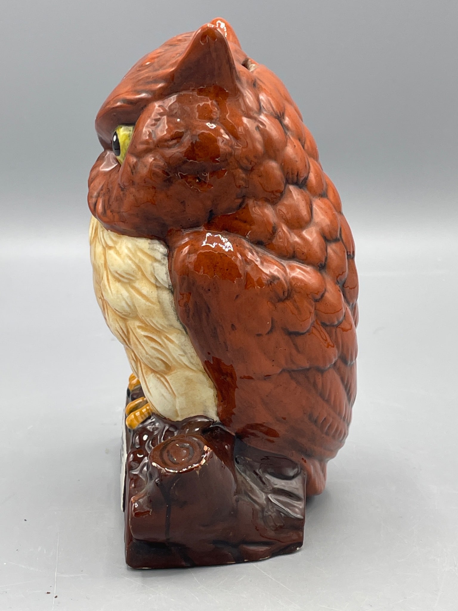 Ceramic Owl Bank with 'Be Wise Save' Design - 4