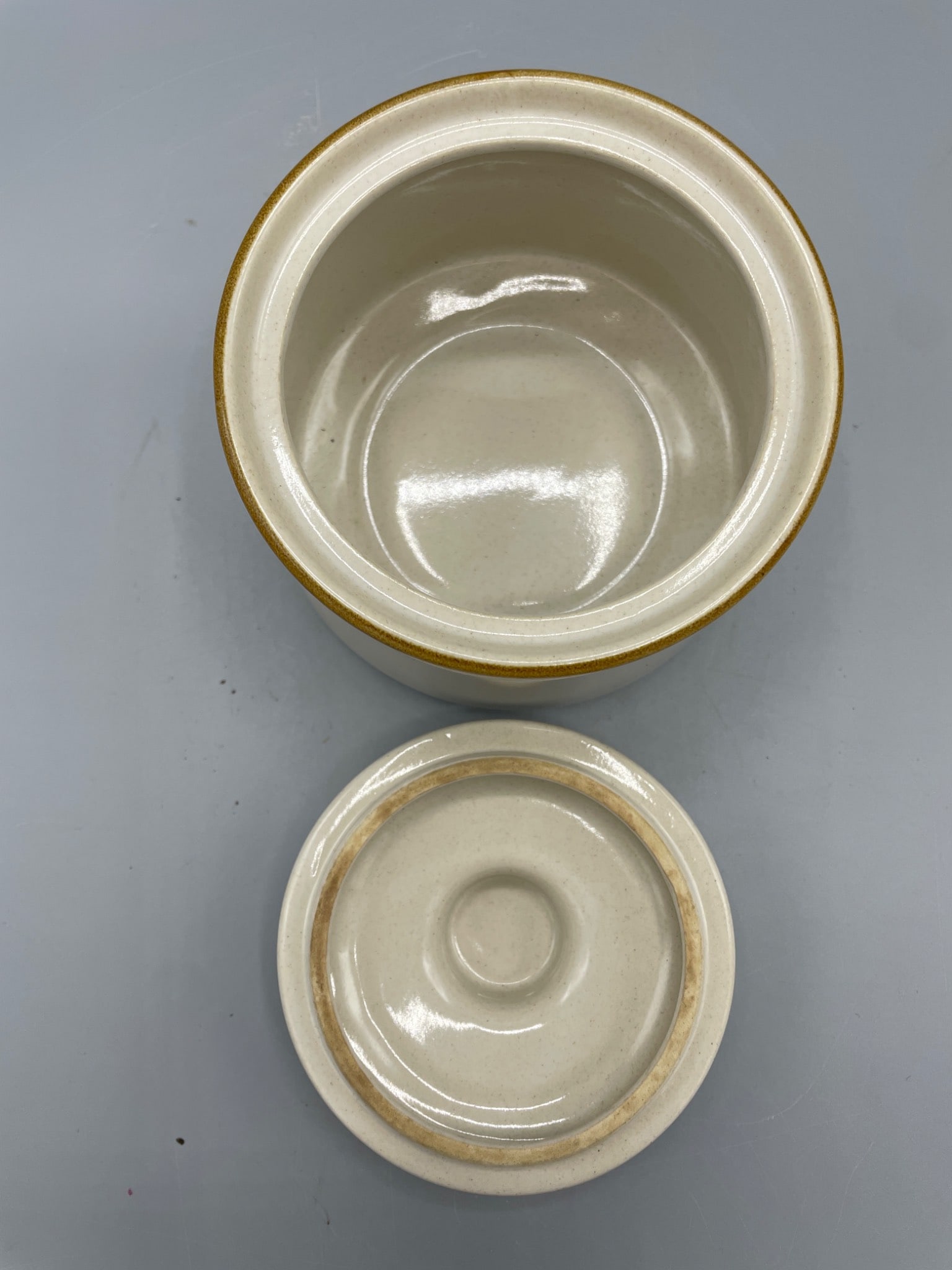 Stoneware By Excel Lidded Ceramic Container - Made In Japan - 3