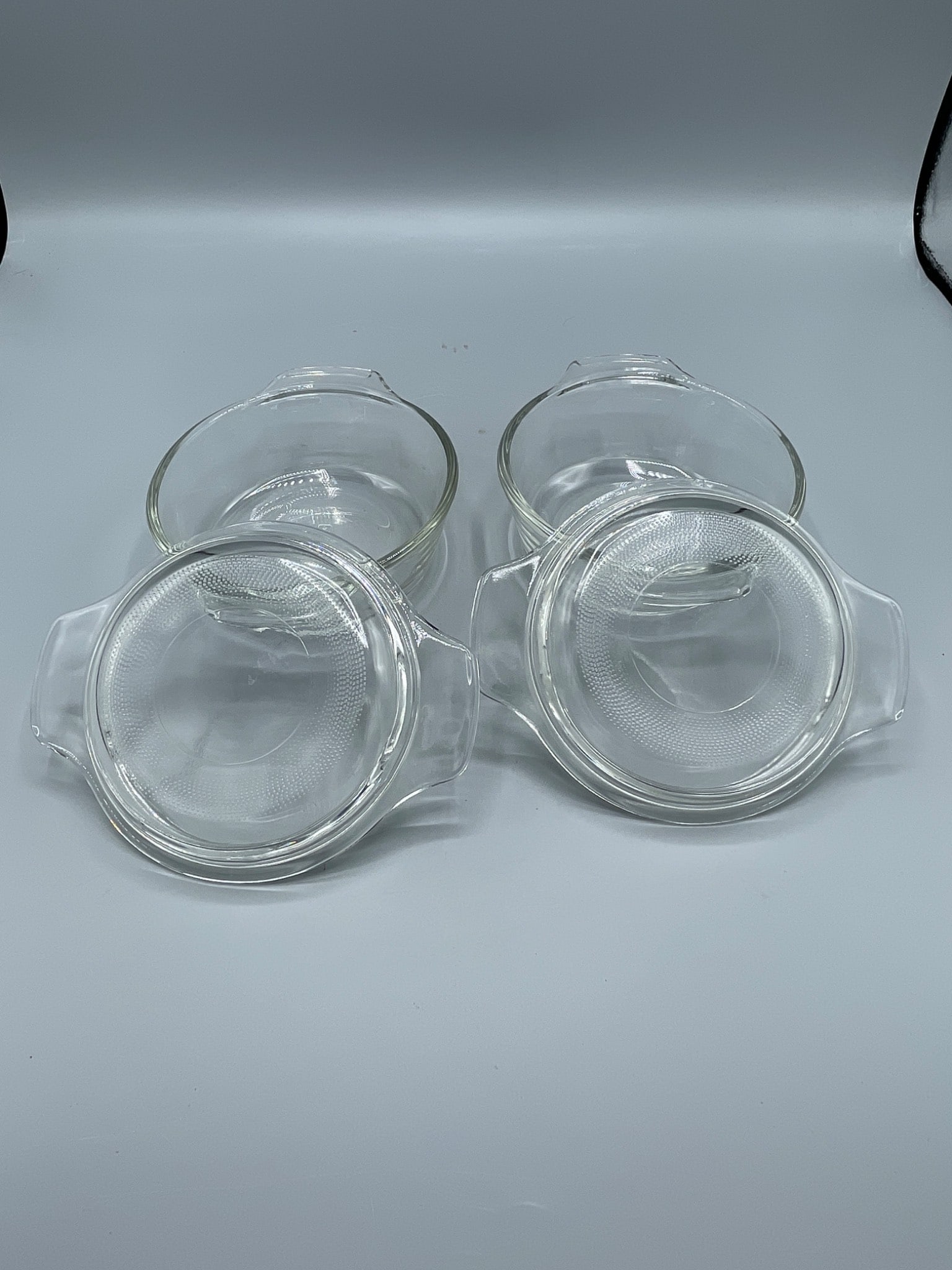 Two Clear Glass Casserole Dishes, 42 oz, USA 1972 - 2