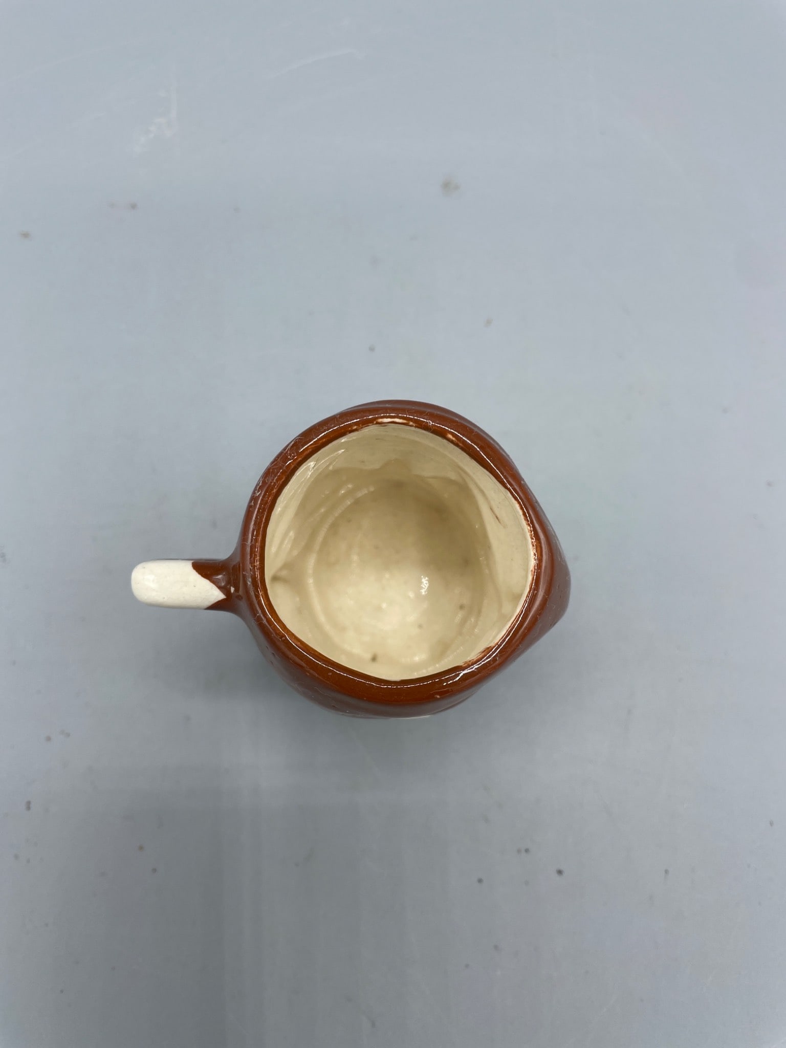 Toby style mug Small Character Face Ceramic Mug, Likely Hand-Painted, Approximately 2 Inches Tall - 3