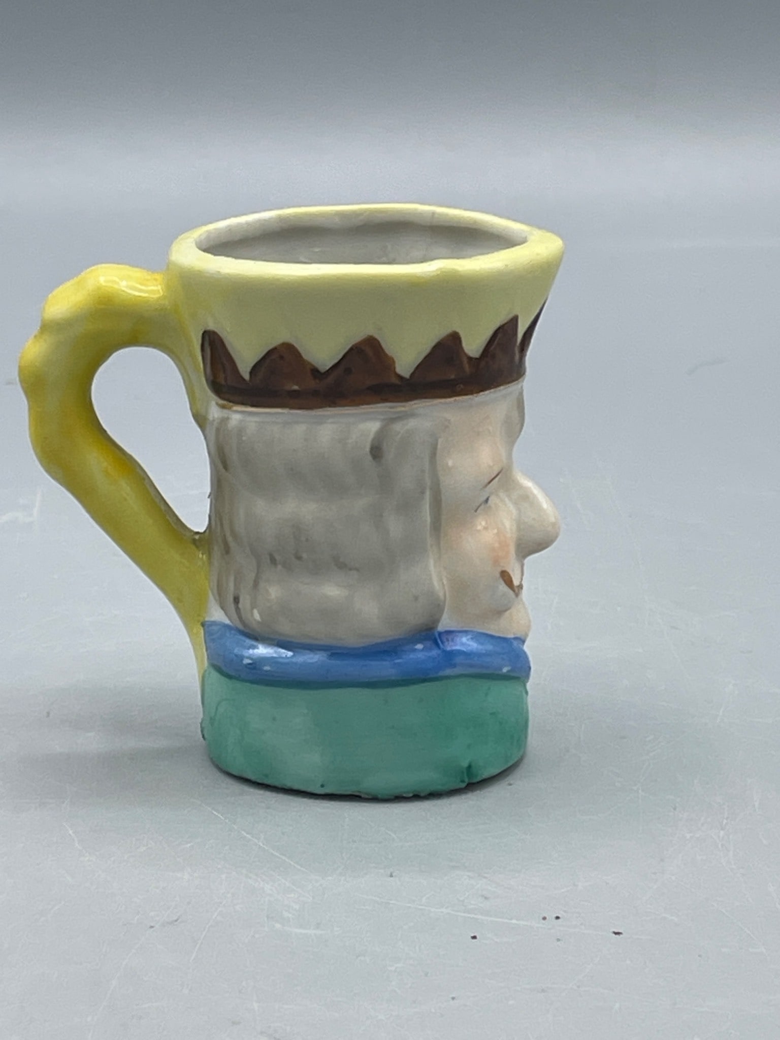 Hand-Painted Ceramic Figural Mug with 'Japan' Marking, Approx. 2.5 in. Tall - 3