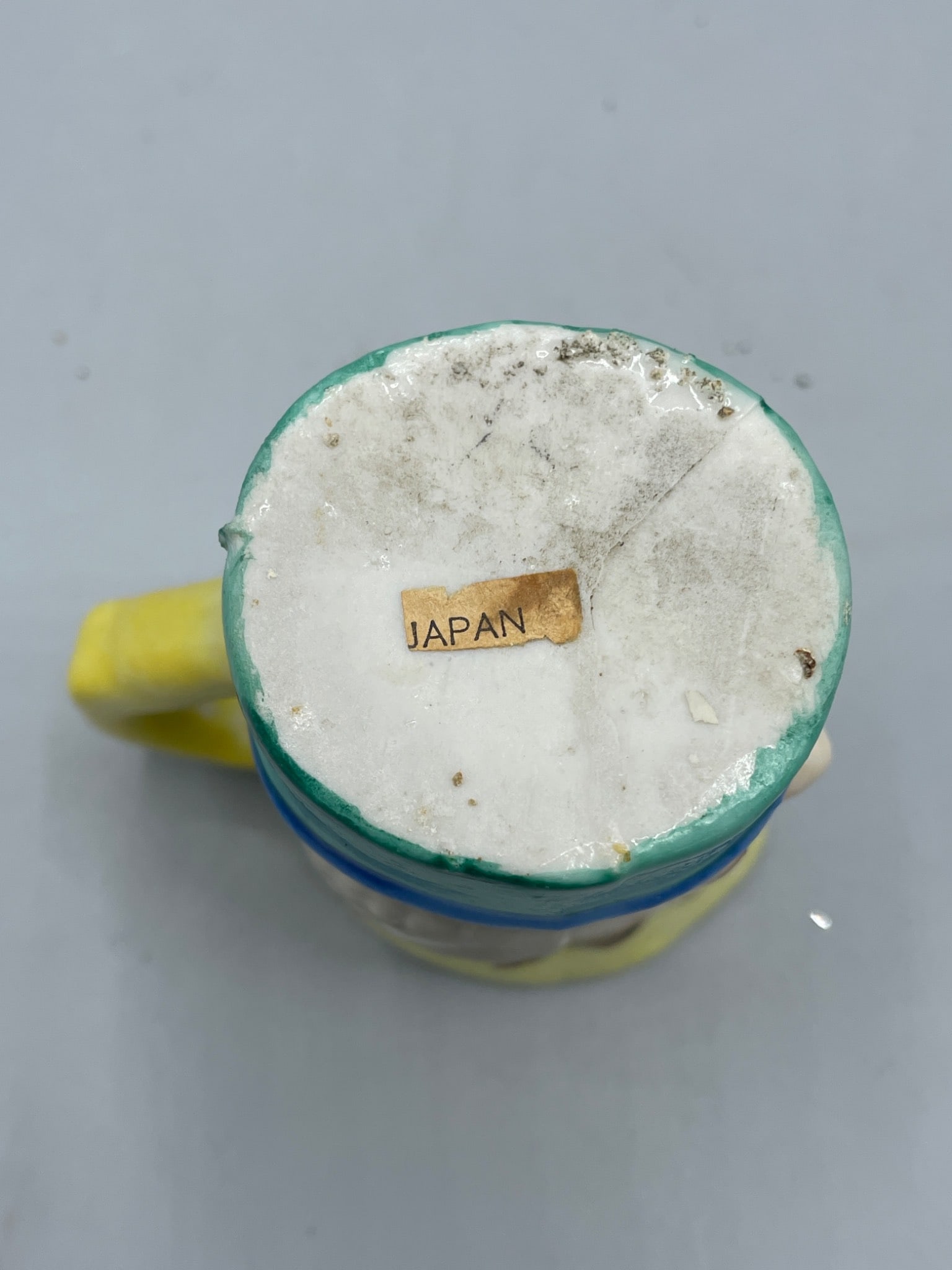 Hand-Painted Ceramic Figural Mug with 'Japan' Marking, Approx. 2.5 in. Tall - 5