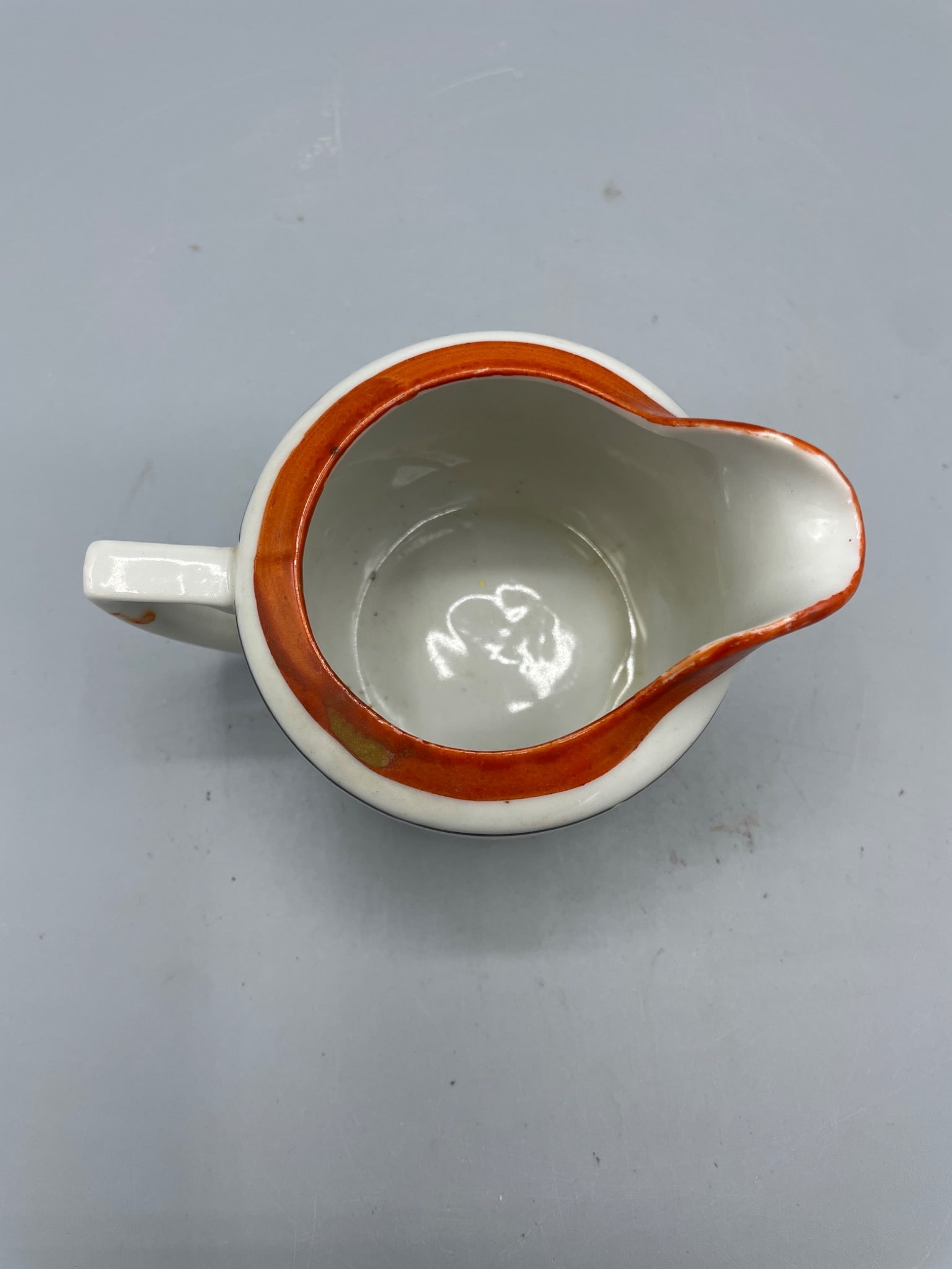 Ceramic Creamer With Hand-Painted Landscape Design - 3