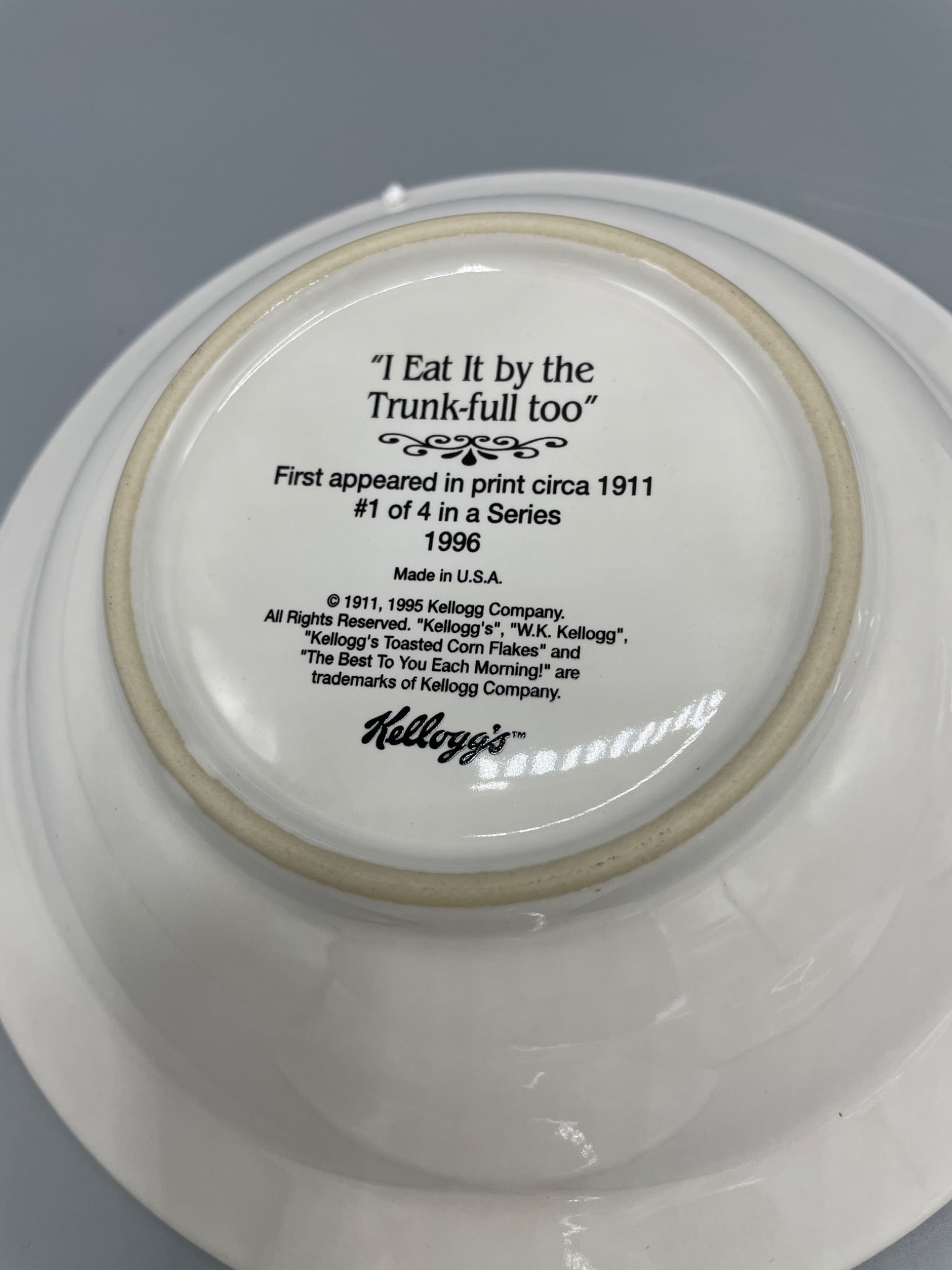 4 Kellogg's Collector Bowls, 1996, Series Featuring Vintage Ads - 10
