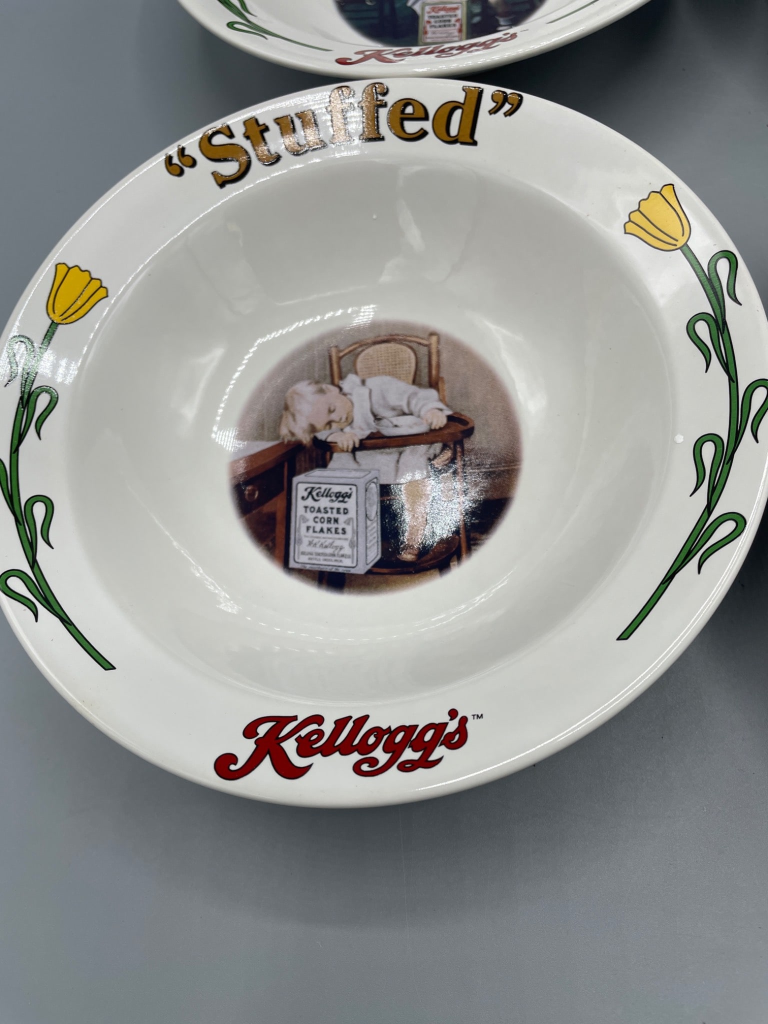 4 Kellogg's Collector Bowls, 1996, Series Featuring Vintage Ads - 3