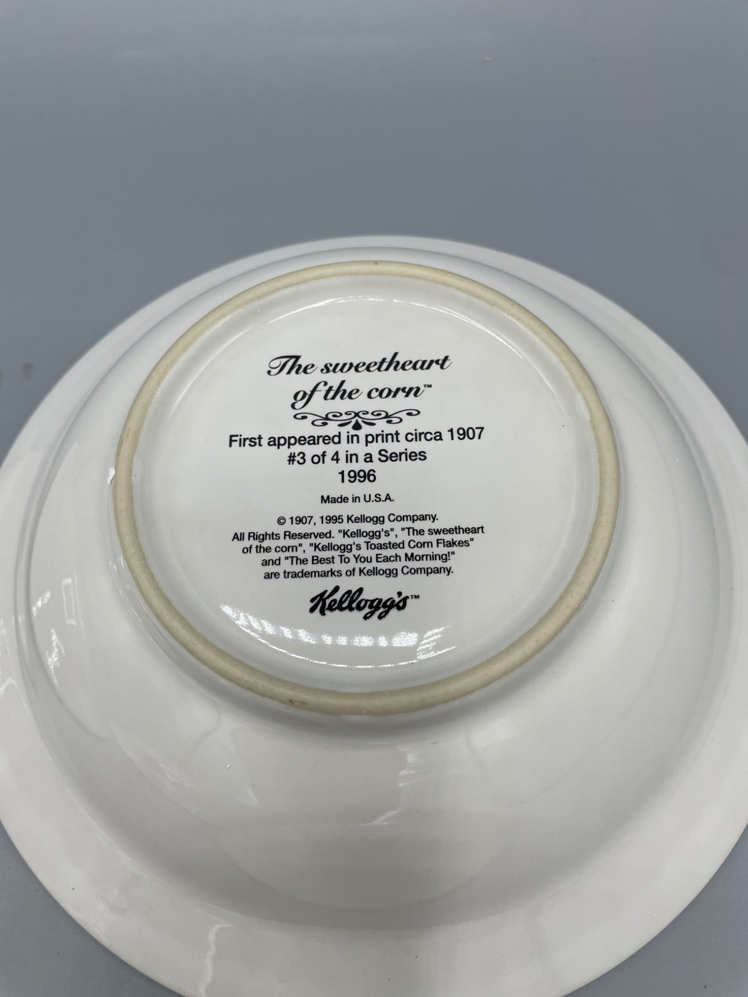 4 Kellogg's Collector Bowls, 1996, Series Featuring Vintage Ads - 9