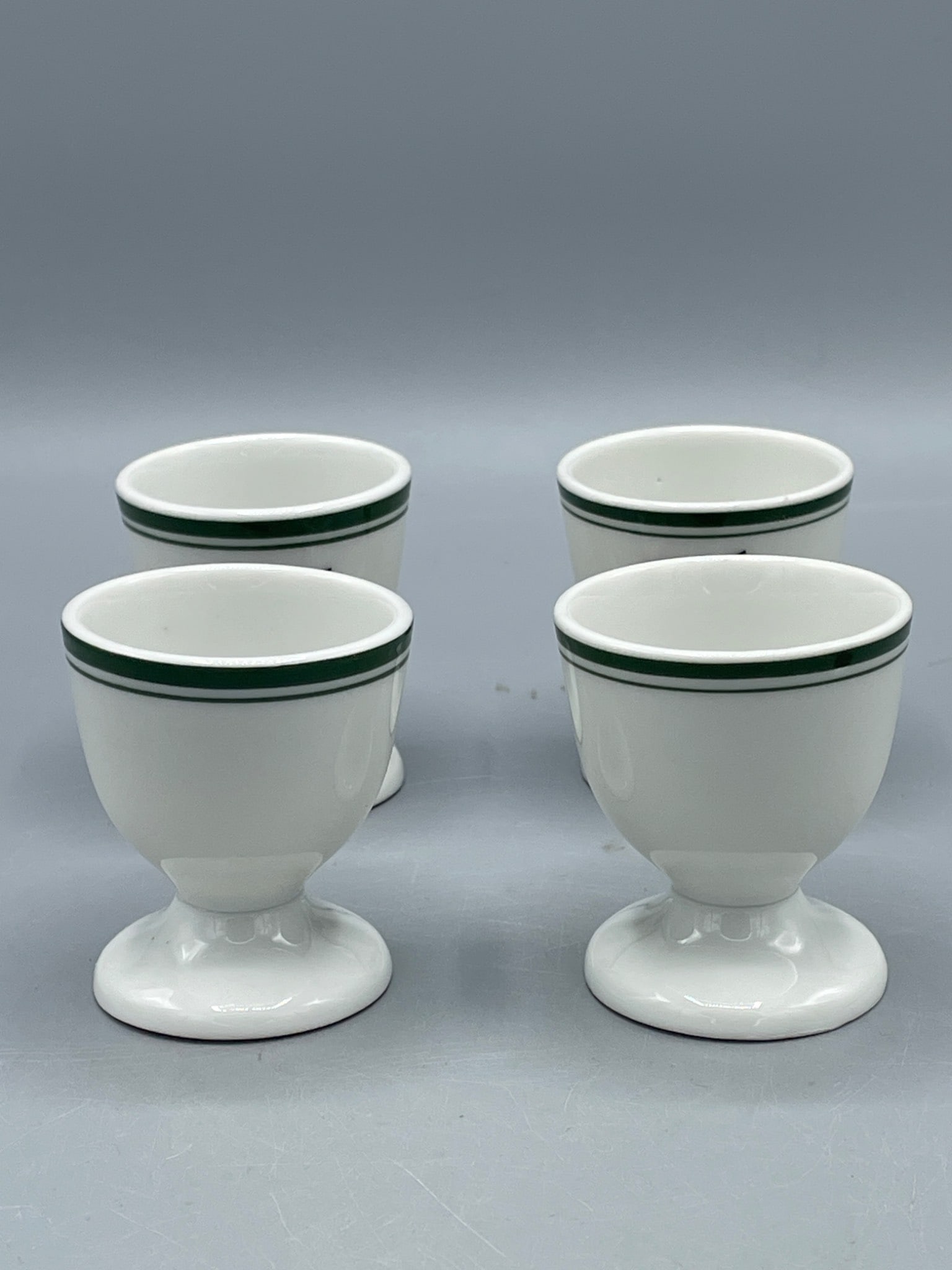 4 Northwestern Railway-Inspired Porcelain Egg Cups - 3