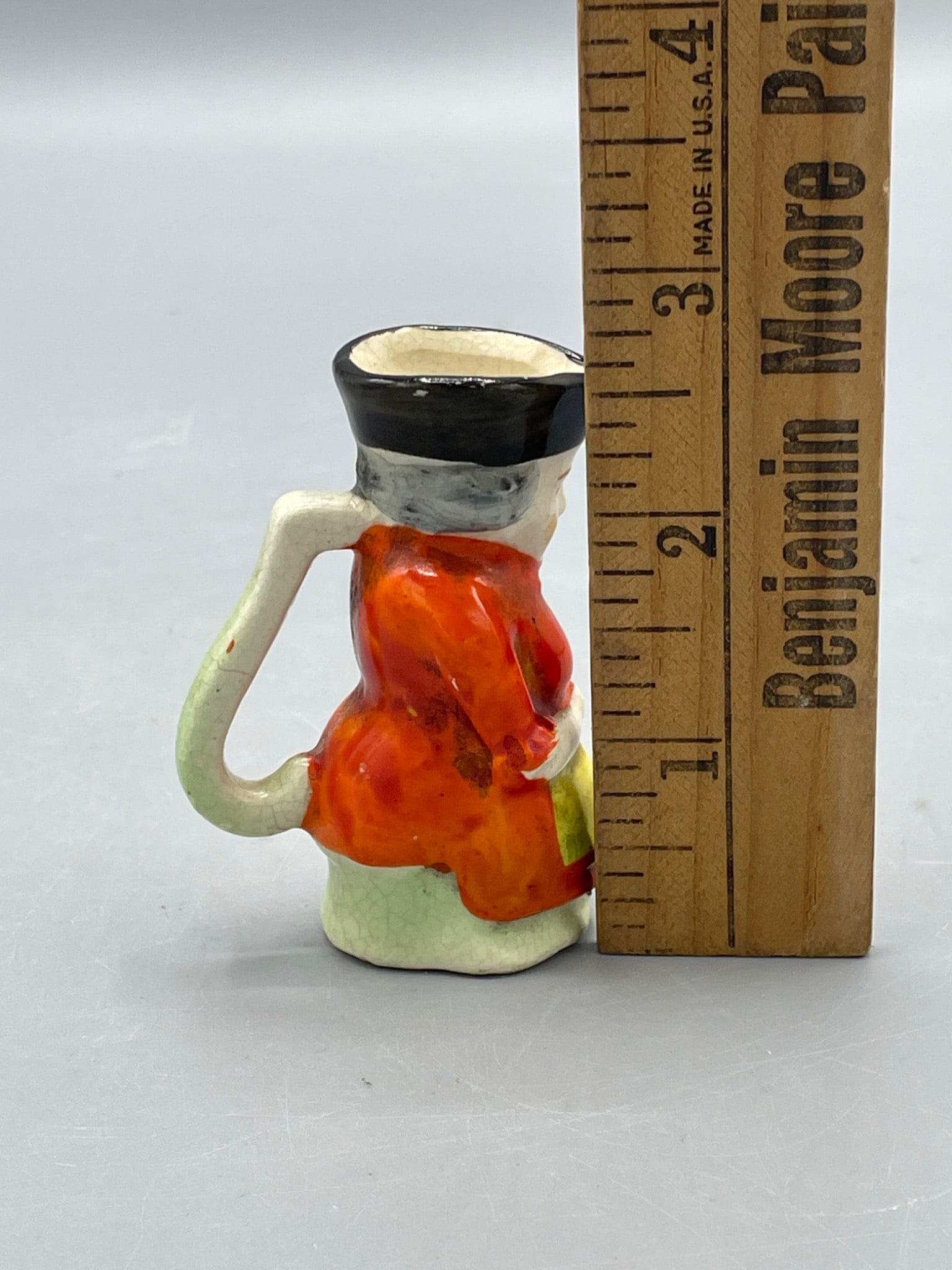 Ceramic Pitcher Figure Marked 'Made in Japan,' Approximately 3 Inches Tall - 6