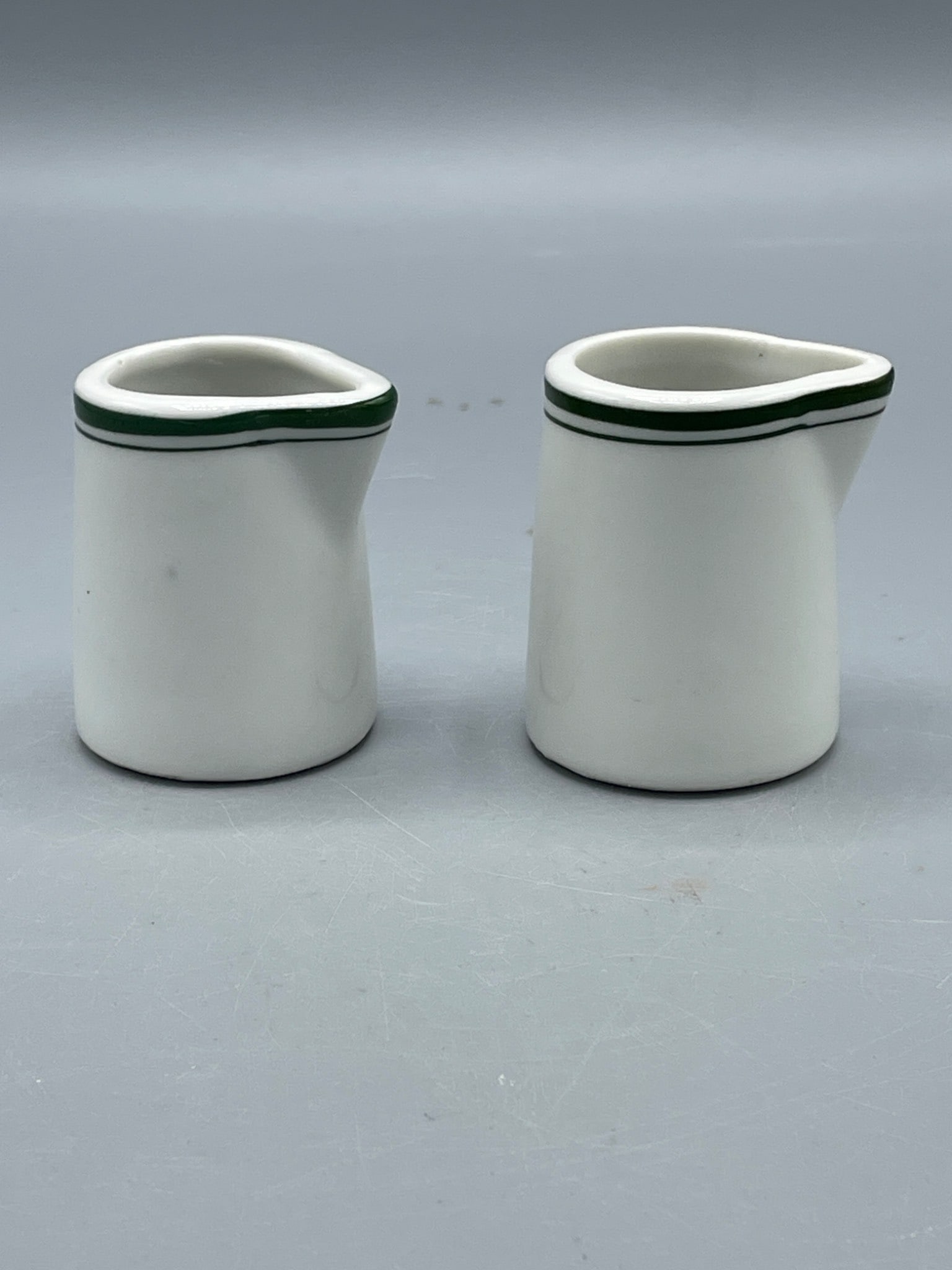 Southern Pacific Lines Ceramic Creamer Set With Green Trim (2 Pieces) - 2