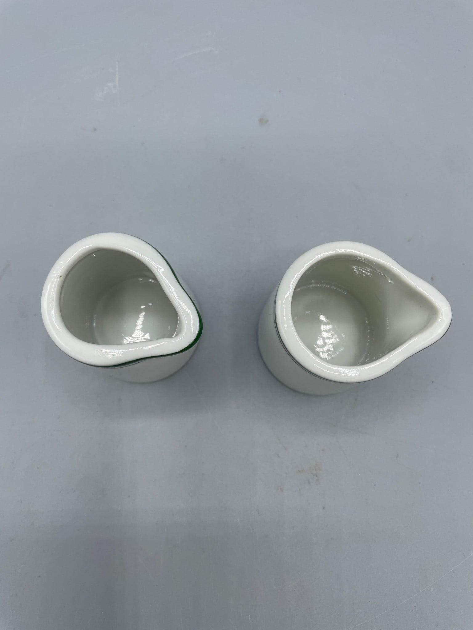 Southern Pacific Lines Ceramic Creamer Set With Green Trim (2 Pieces) - 3