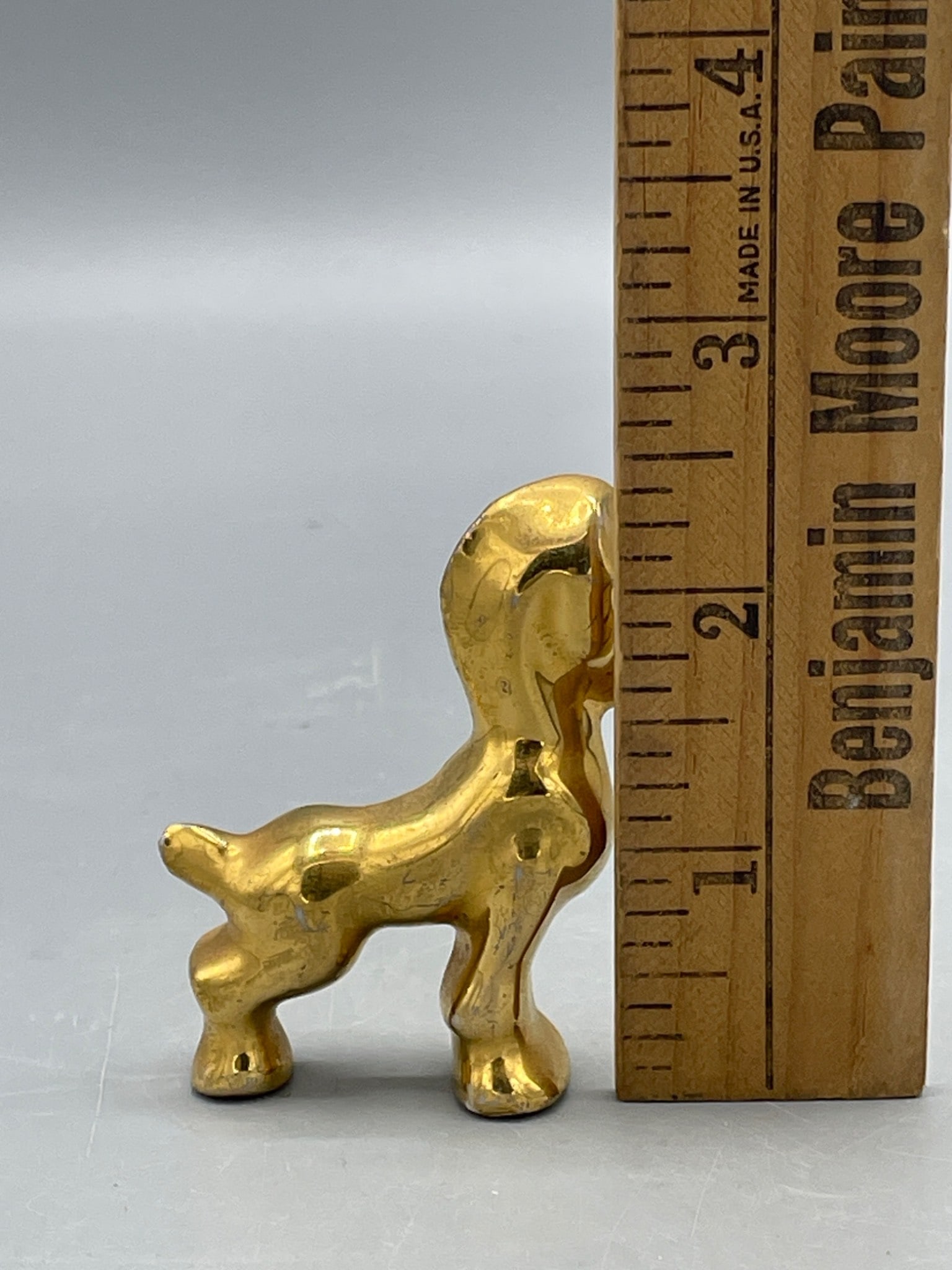 Small Brass Figurine of a dog, Approximately 2.5 Inches Tall - 4