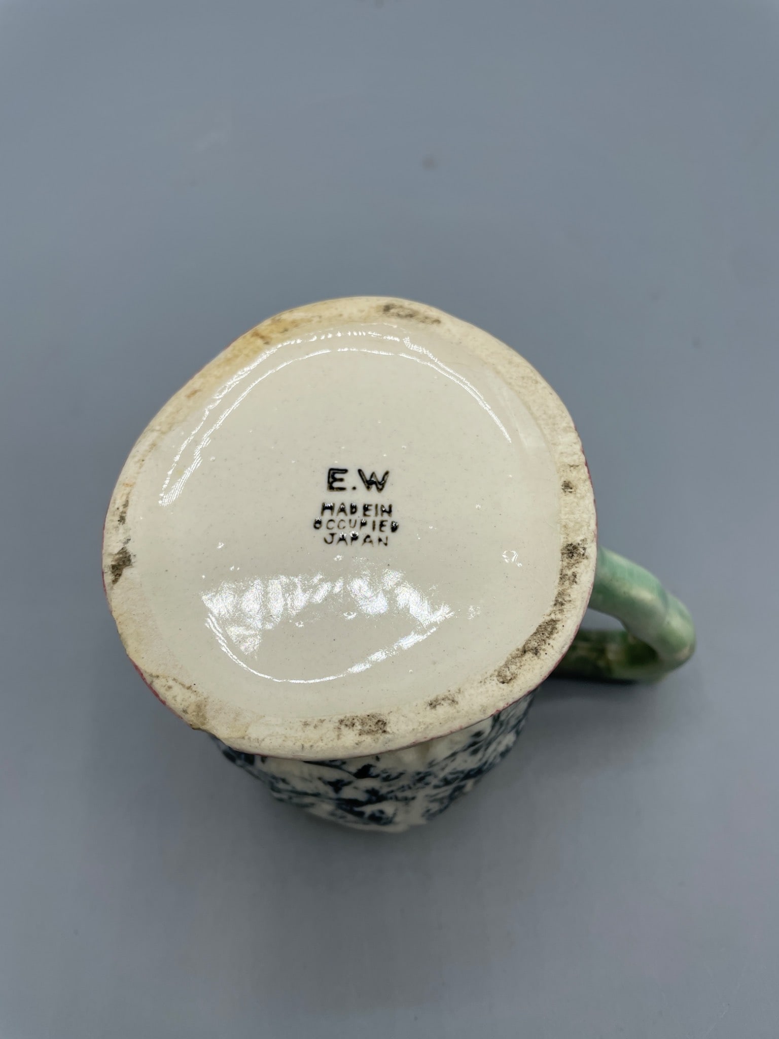 Ceramic Toby style mugÂ with E.W. Mark, Made in Occupied Japan, 1940s - 4