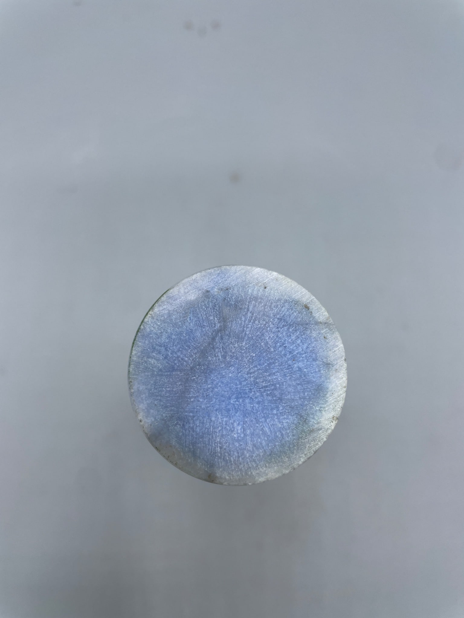 Blue and White Marble Bud Vase with Cylindrical Design - 4