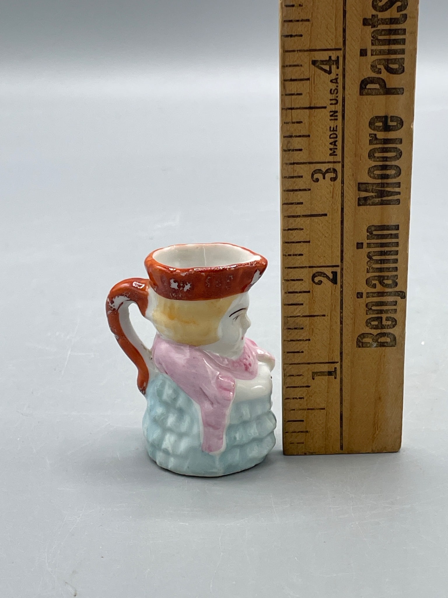 Small Porcelain Figurine Creamer with Hand-Painted Design, Marked 'Made in Japan' - 6