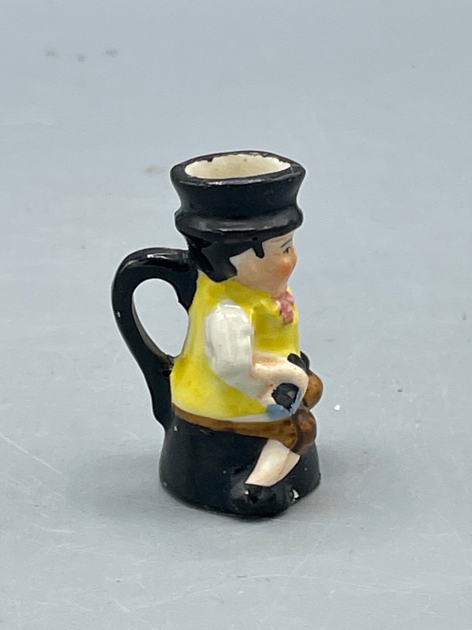 Hand-Painted Ceramic Miniature Pitcher, Marked 'Made in Japan' - 2