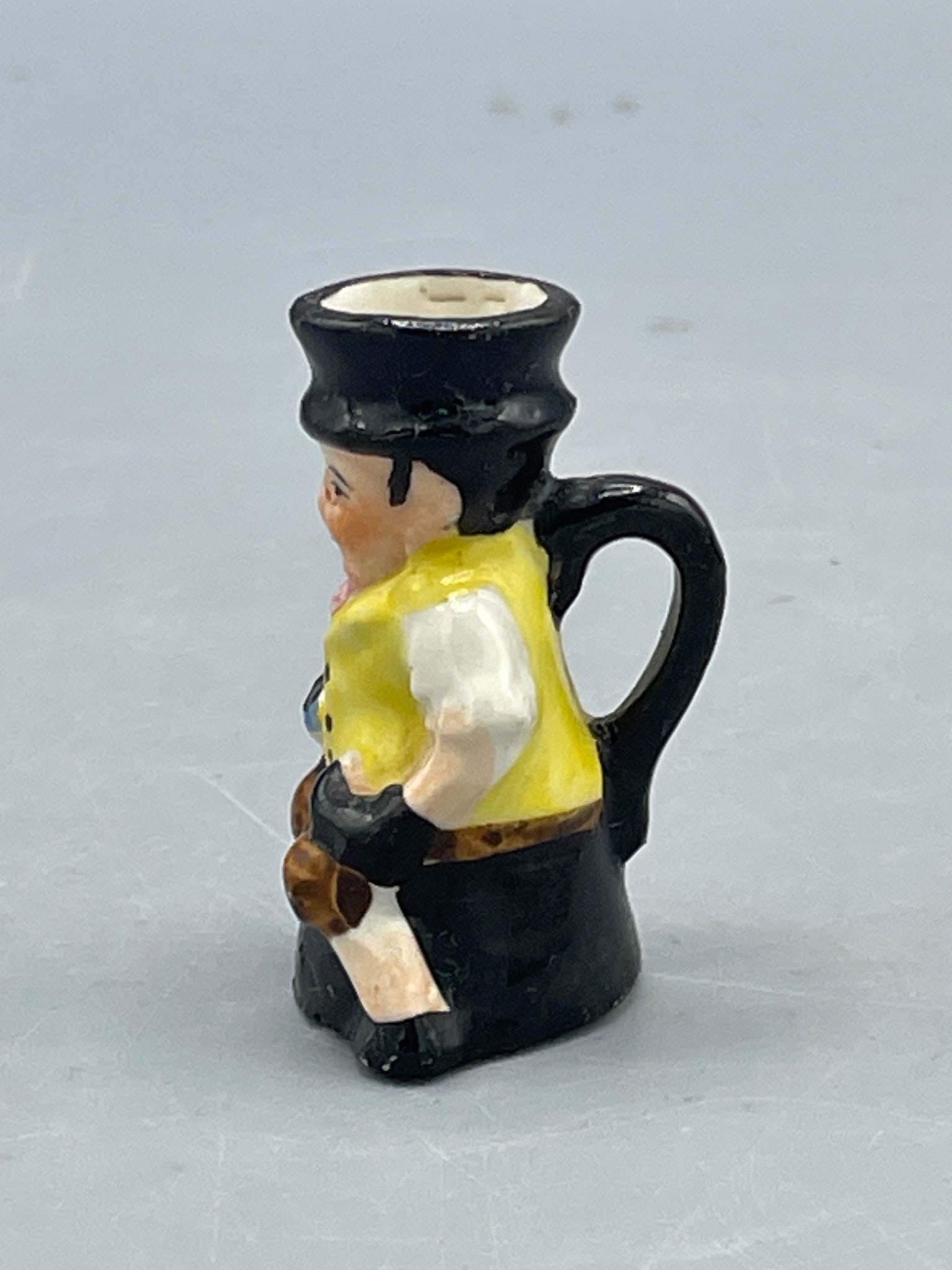 Hand-Painted Ceramic Miniature Pitcher, Marked 'Made in Japan' - 3
