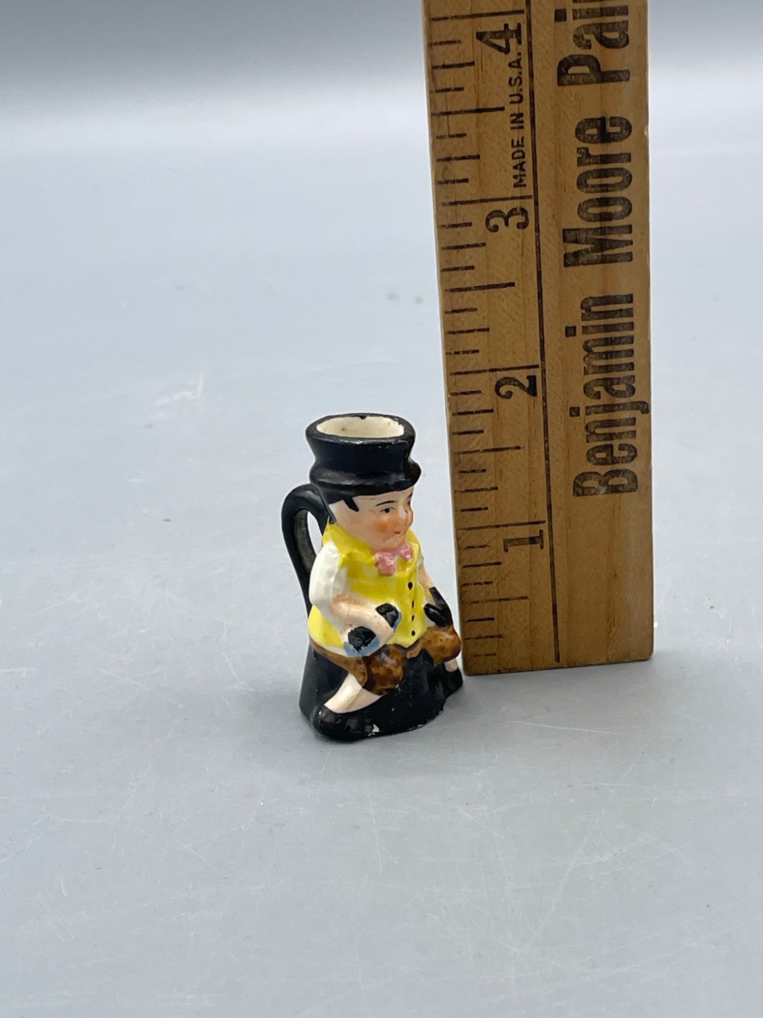 Hand-Painted Ceramic Miniature Pitcher, Marked 'Made in Japan' - 6