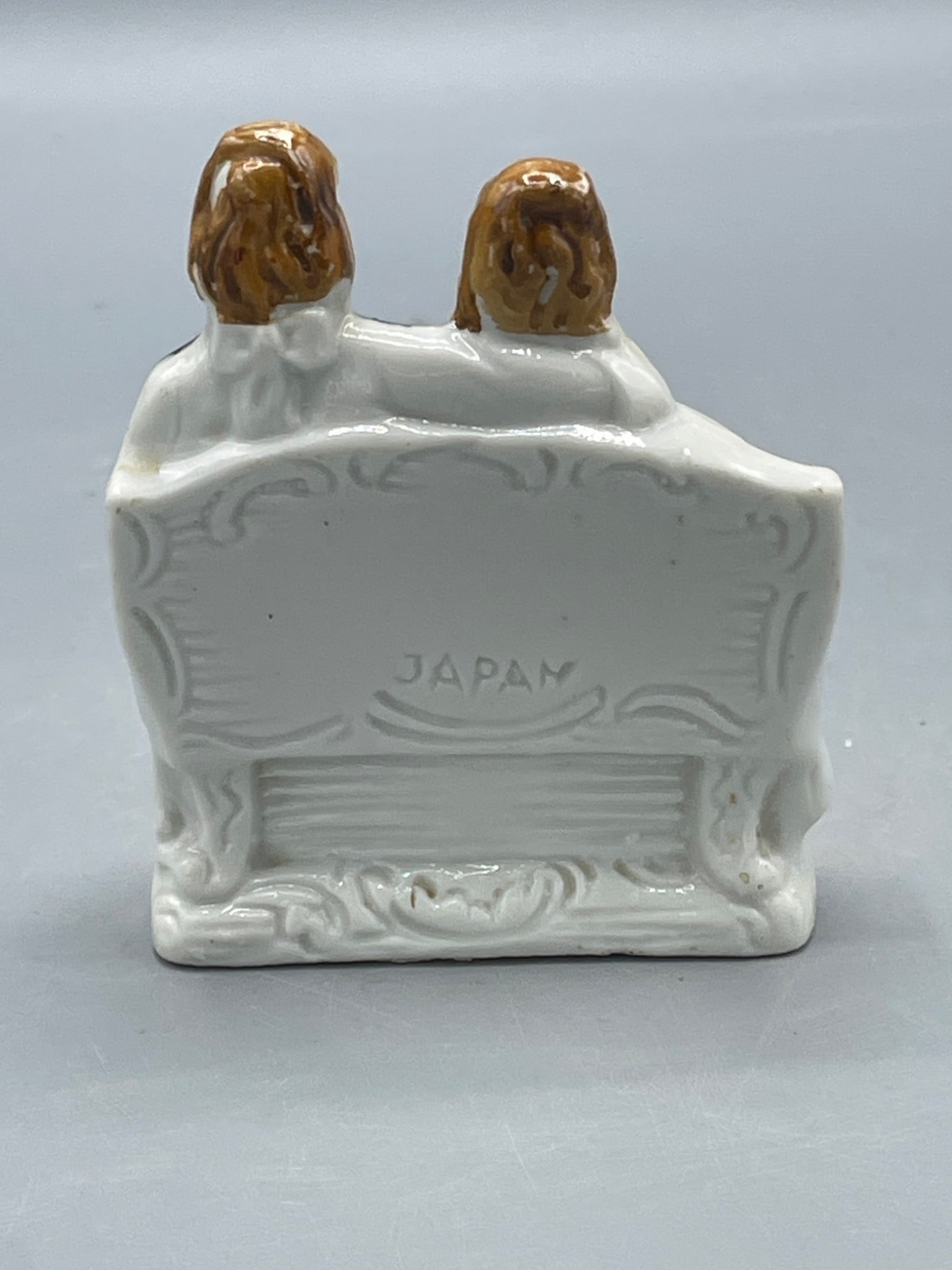 Porcelain Figurine of Couple on Bench, Marked 'Japan' - 2
