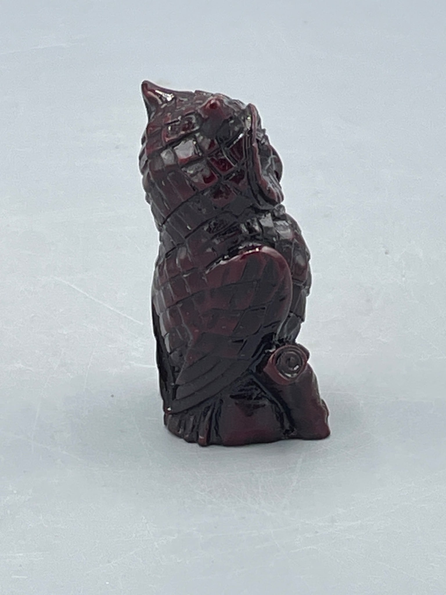 Carved Figurine of an Owl, Possibly Made of Resin or Stone, 3 Inches Tall - 2