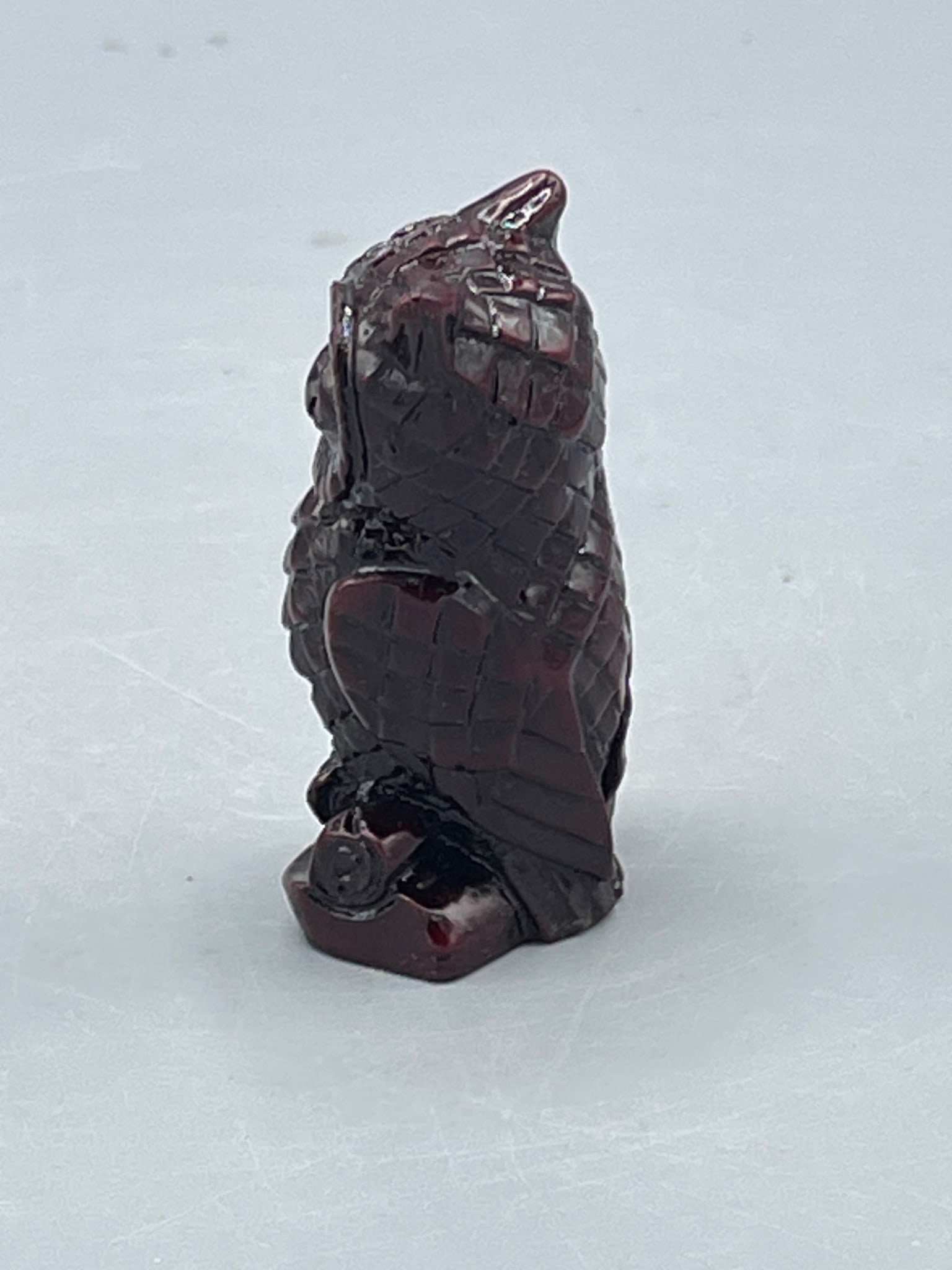 Carved Figurine of an Owl, Possibly Made of Resin or Stone, 3 Inches Tall - 3