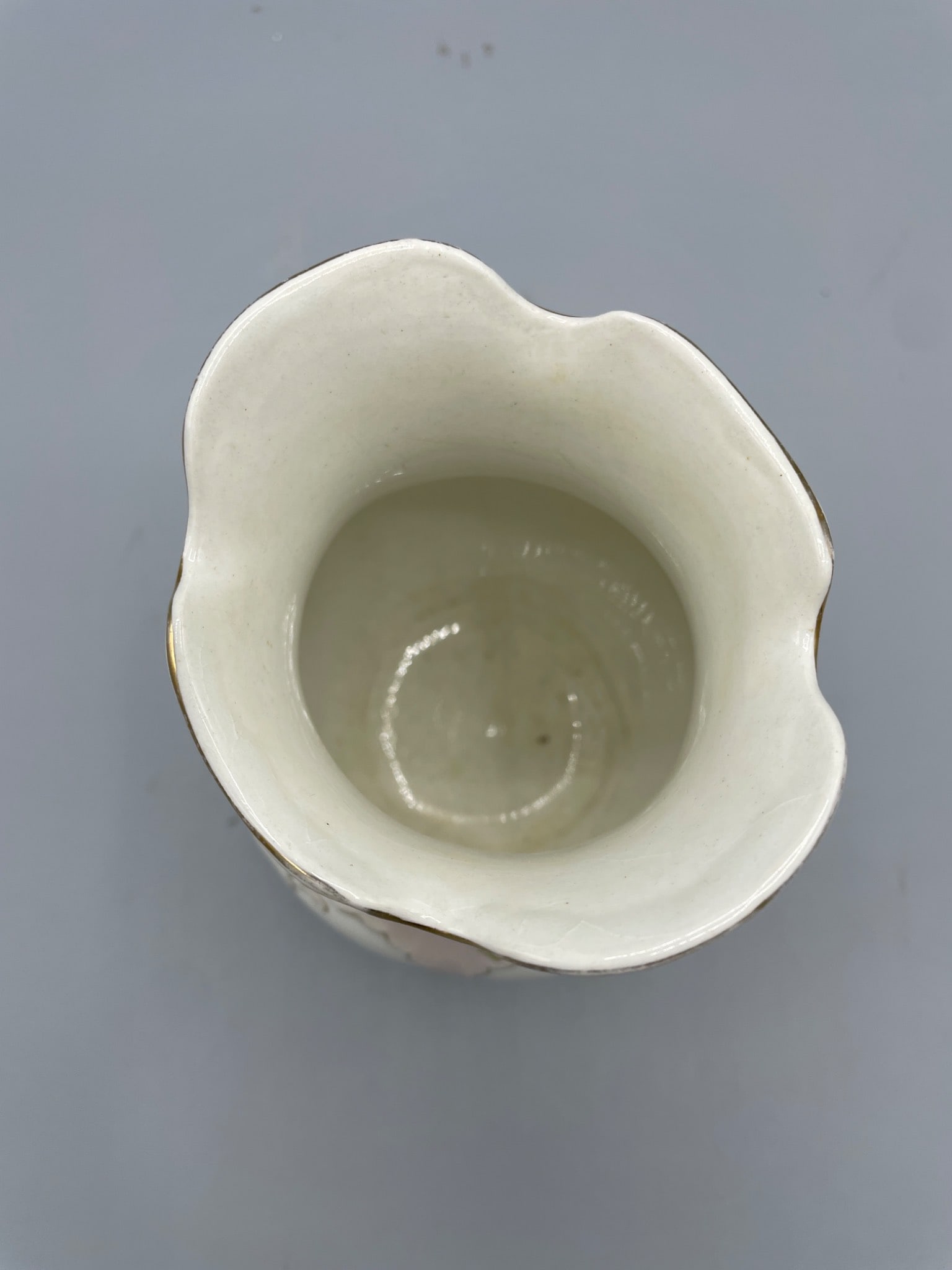 Porcelain Vase With Floral Design and Gold Detailing, Approx. 6 Inches Tall - 3