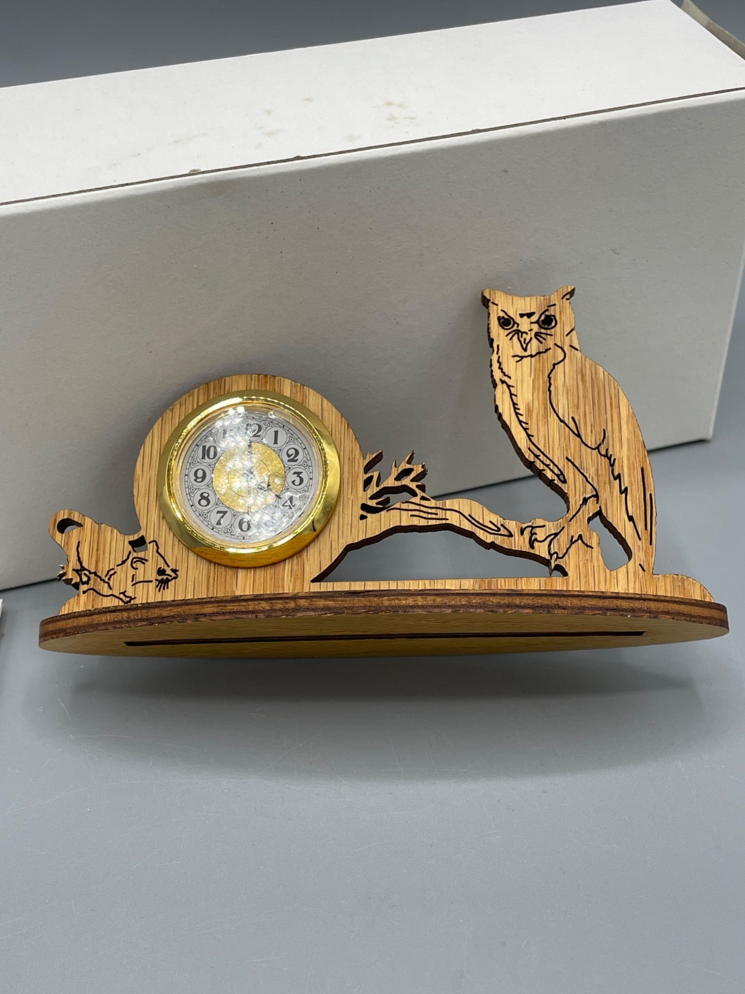 Made On Earth Mini Fit-Up Clock With Owl Design - 2