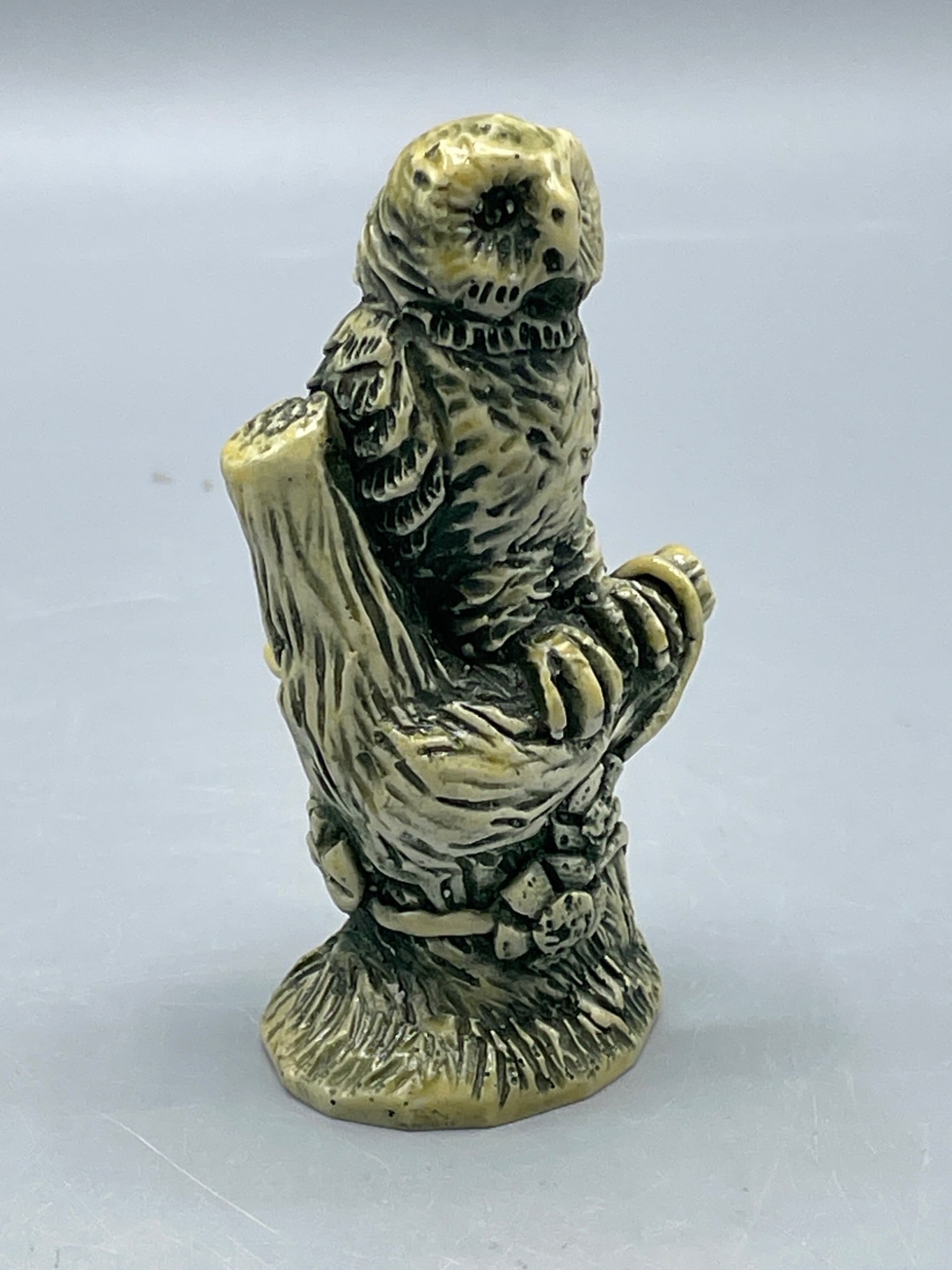 Handcrafted Marble Owl Figurine From Georgia, USA - 4