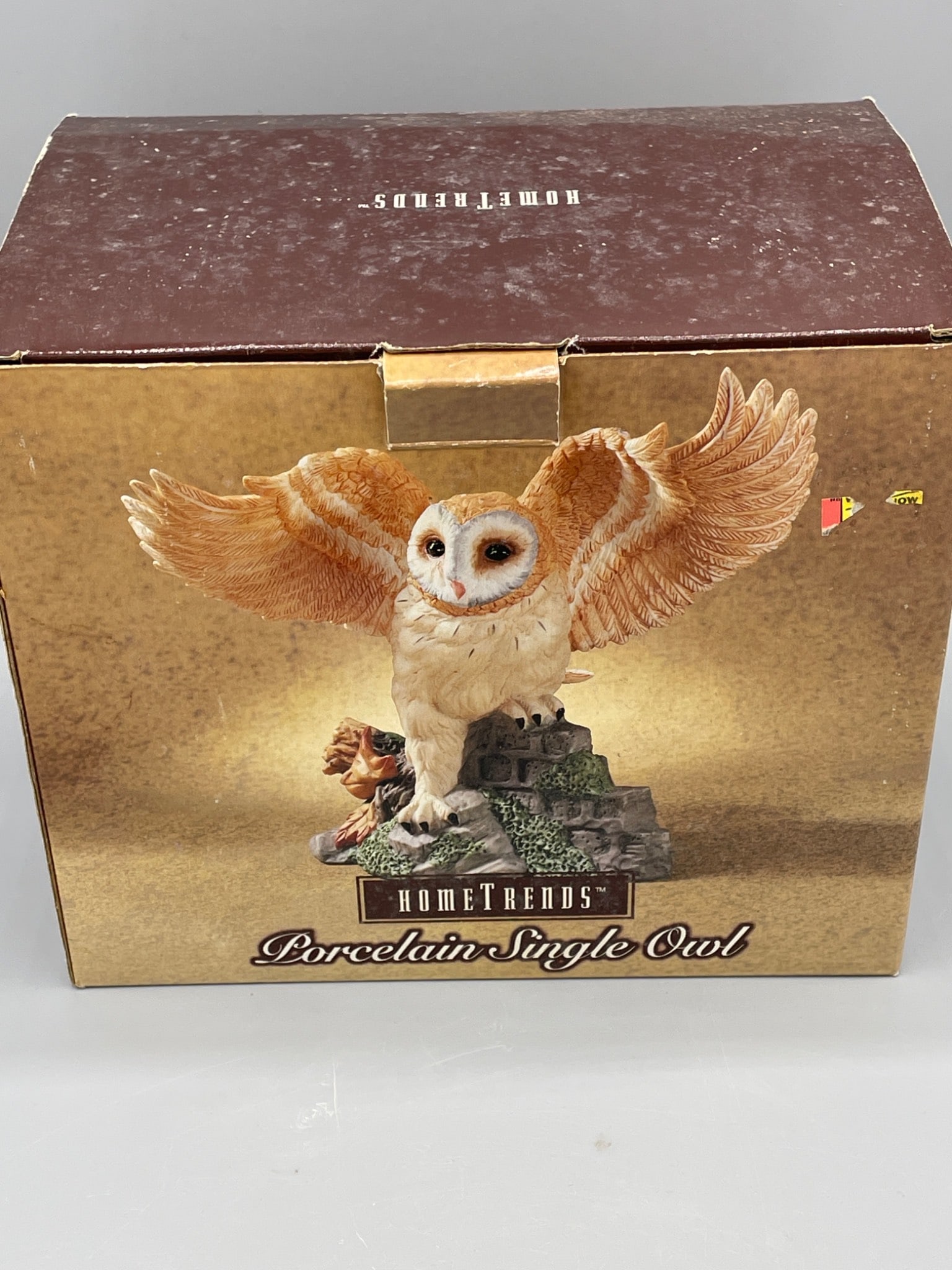 Hometrends Porcelain Single Owl Figurine with Original Box - 2
