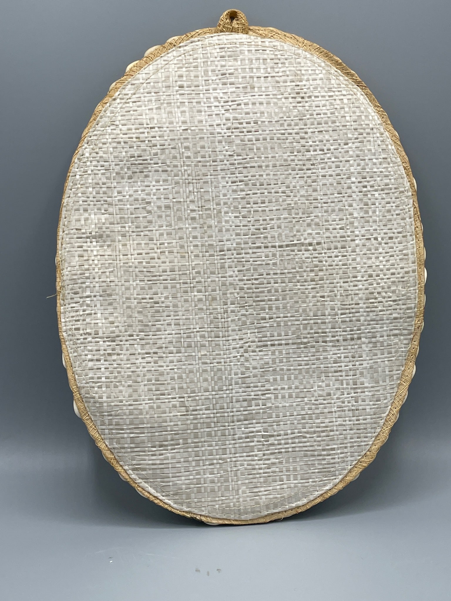 Handmade Oval Wall Art with Owl Design Made of Shells - 3